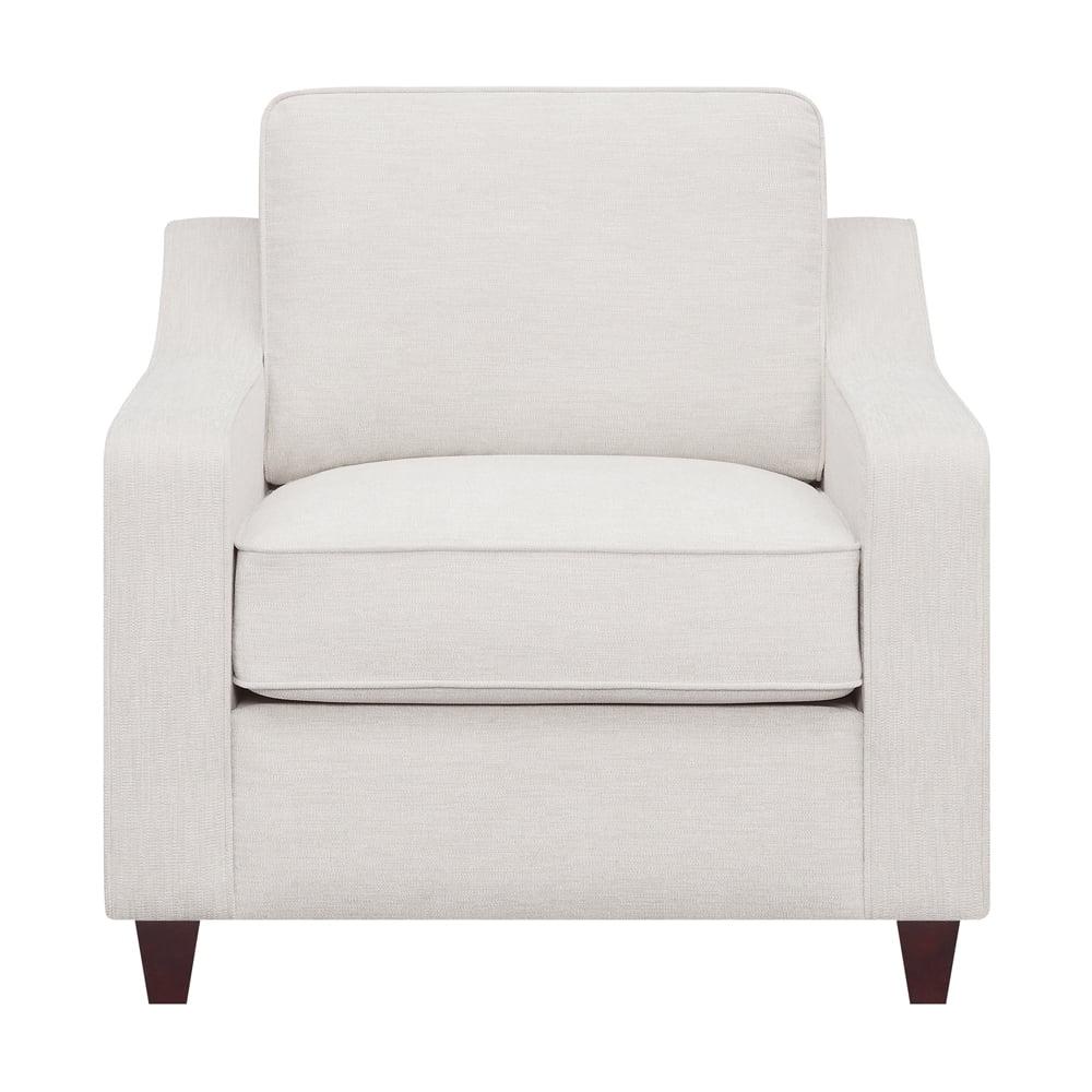 Christine Beige Chenille Upholstered Stationary Chair