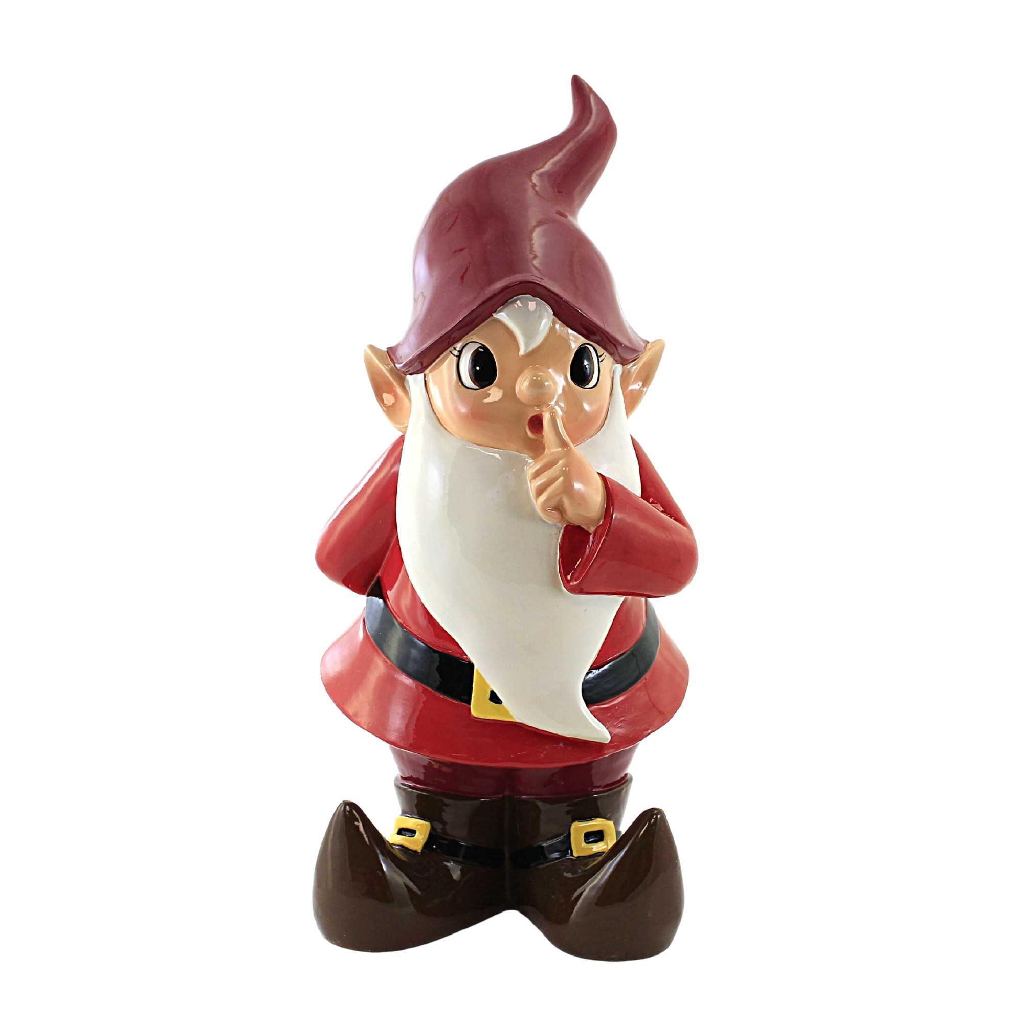 One Hundred 80 Degrees 17.75in Display Gnome, Polyresin, Elf Dwarf Santa EM0412