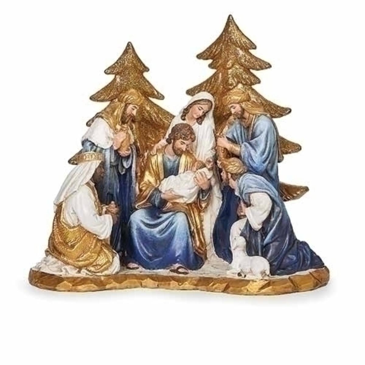Christmas Nativity Blue Gold Roman, Inc  -  Decorative Figurines