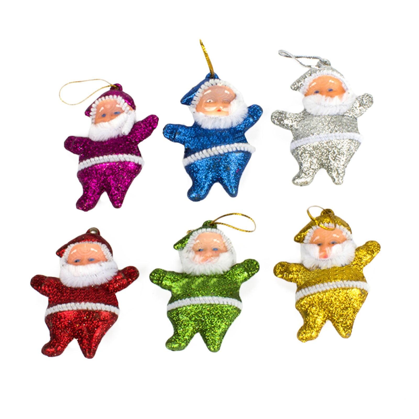 Clearance! 6Pcs Christmas Ornaments Gift, Cute Mini Santa Claus Style Christmas Tree Party Hanging Decorations for Christmas Home Decoration and Various Occasions