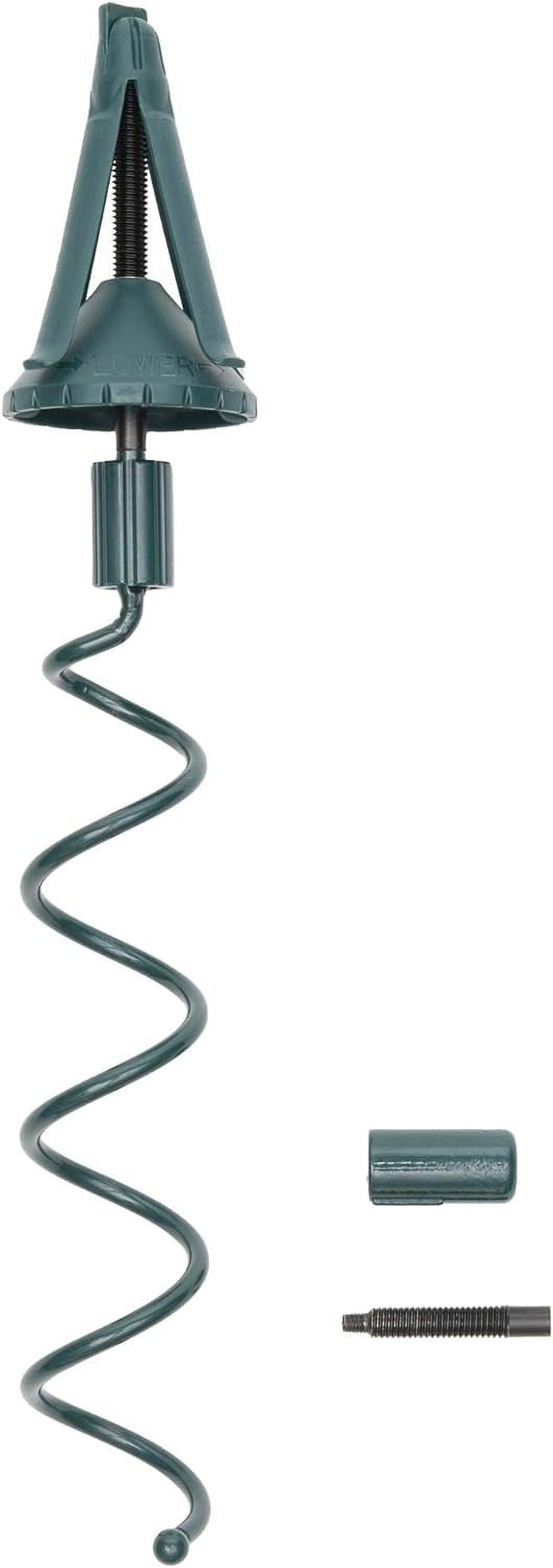 [Christmas Tree Topper Holder] - Twist-on Holiday Universal Tree Topper Stabilizer Fits All Base Types- Metal Green Support Rod with Adjustable attachments to stabilize Seasonal Treetop Ornaments