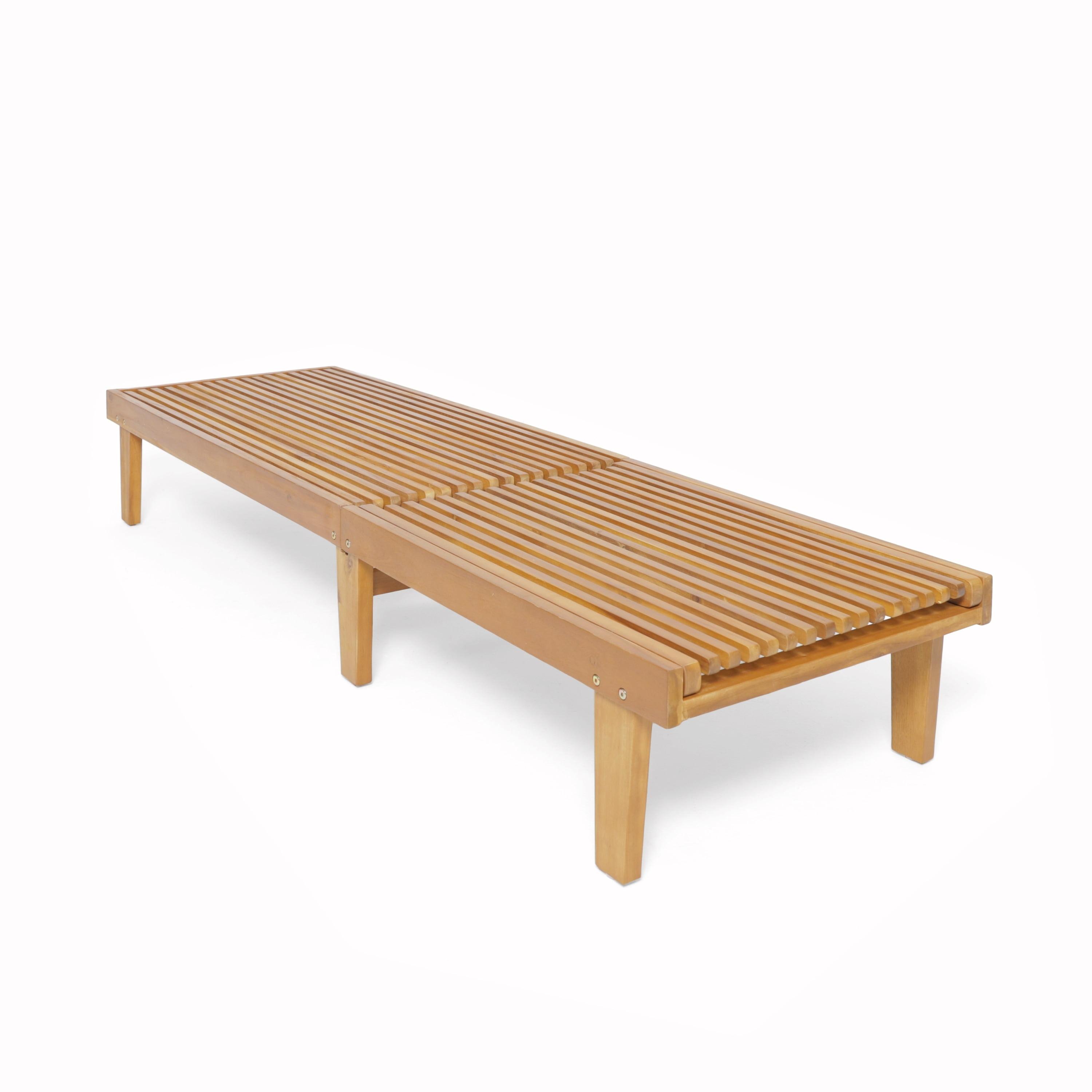 Christopher Knight Home Nadine Outdoor Adjustable Wood Chaise Lounge by  Teak