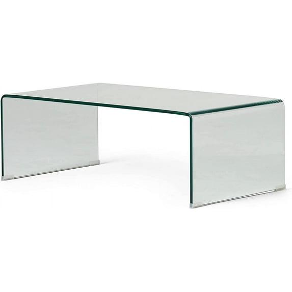 Christopher Knight Home Ramona Glass Rectangle Coffee Table Clear: Tempered Material, No Assembly Required
