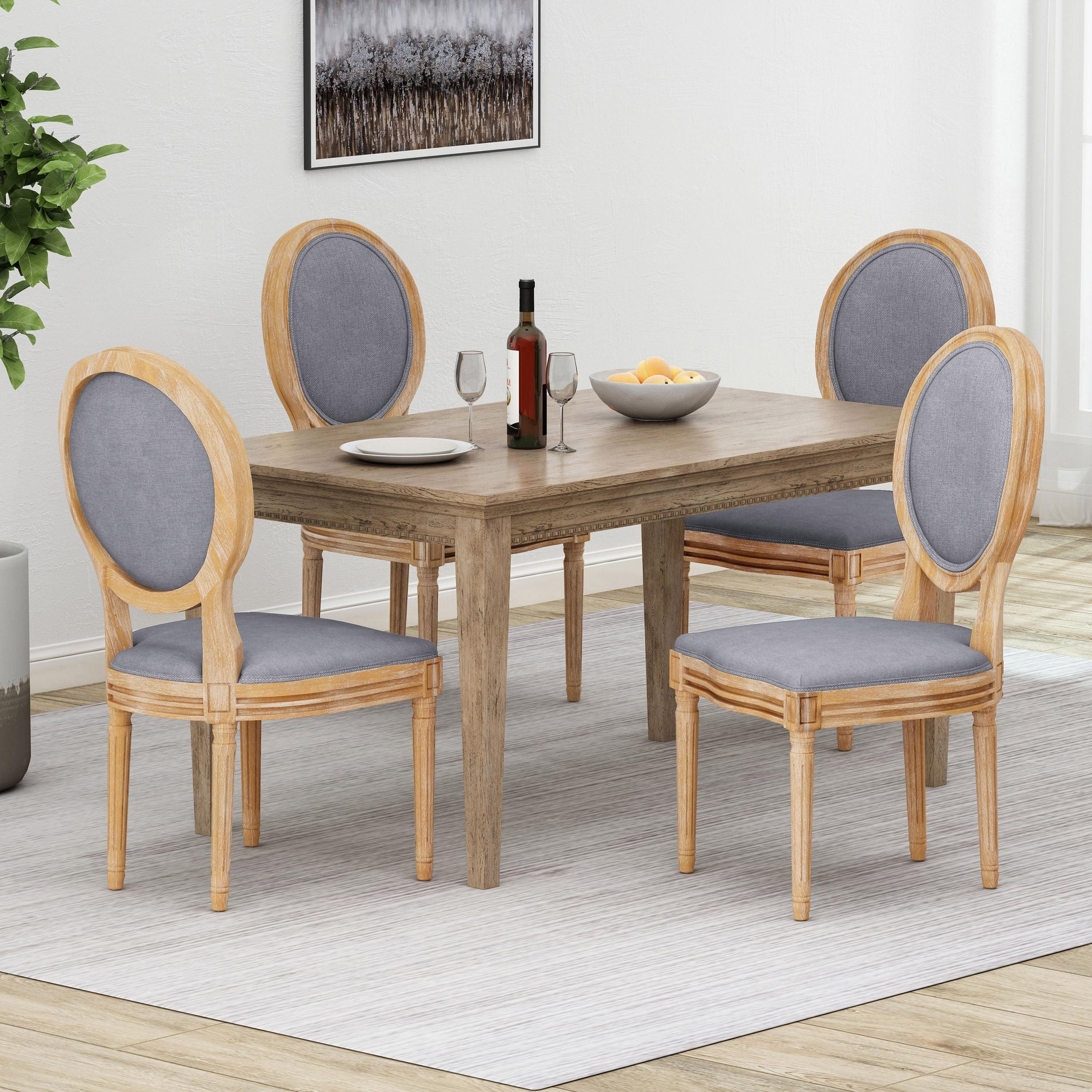 Set of 4 Phinnaeus French Country Fabric Dining Chairs - Christopher Knight Home