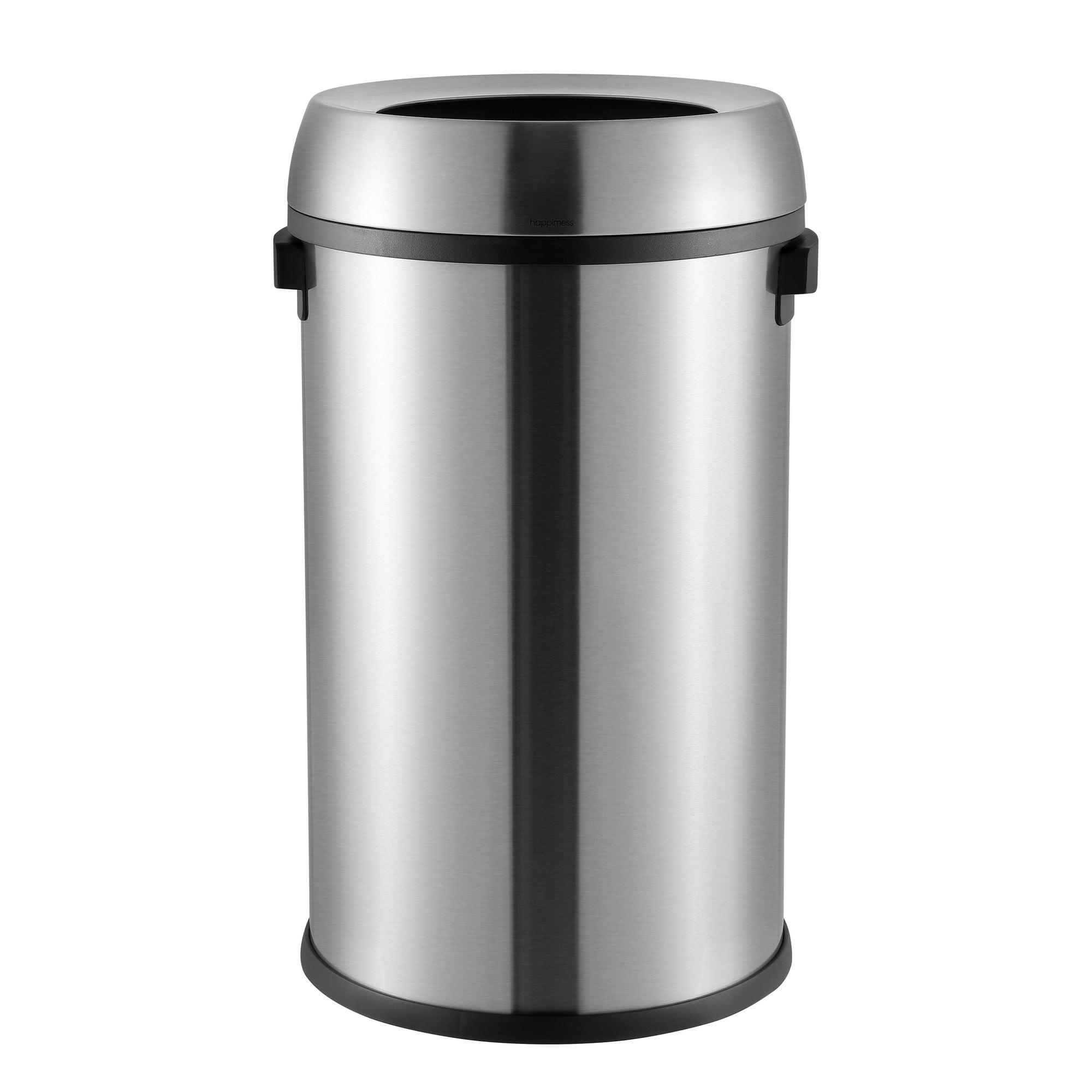 Steel Open Trash Can - 17.2 Gallons