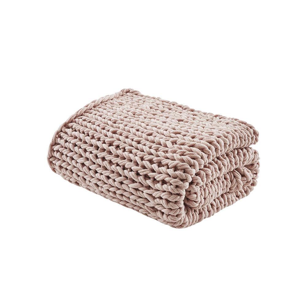 Kelly Clarkson Home Madison Hand Made Chunky Double Knit Throw Blanket