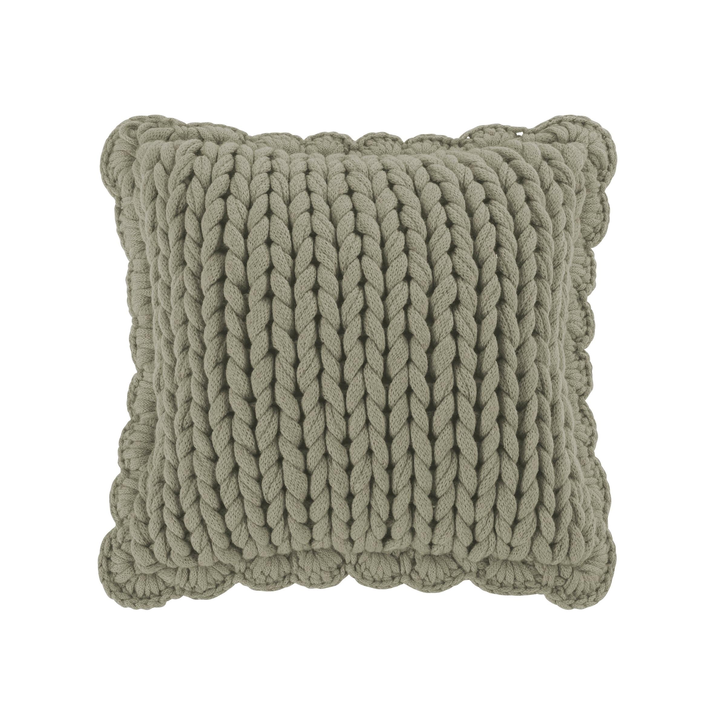 Your Lifestyle by Donna Sharp Chunky Knitted Decorative Pillow Sage
