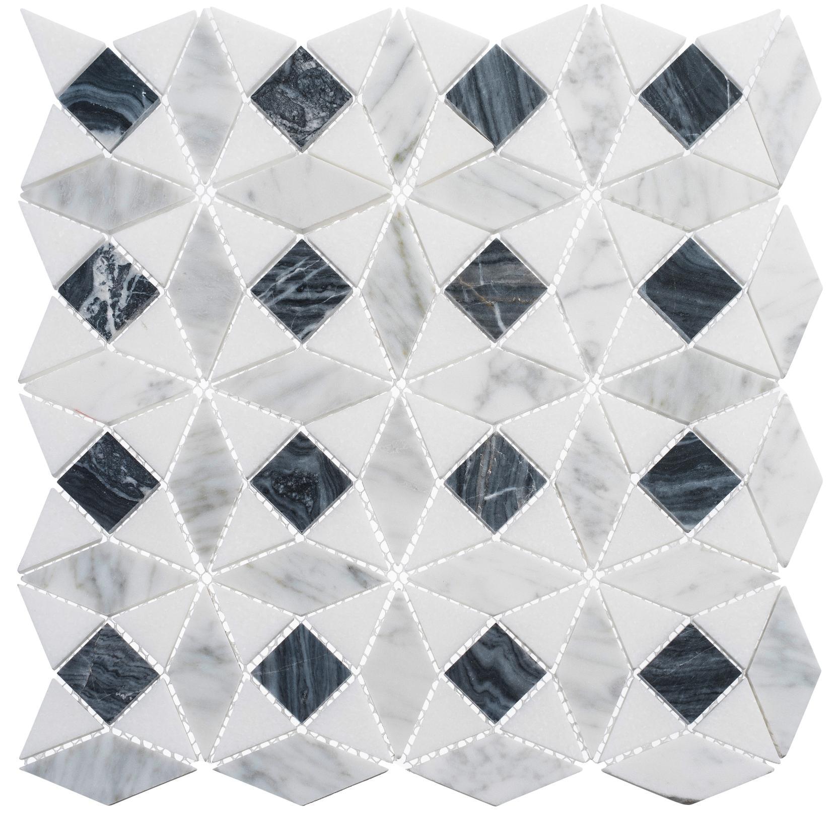 Cimarron Natural Stone Geometric Mosaic Tile Sheet