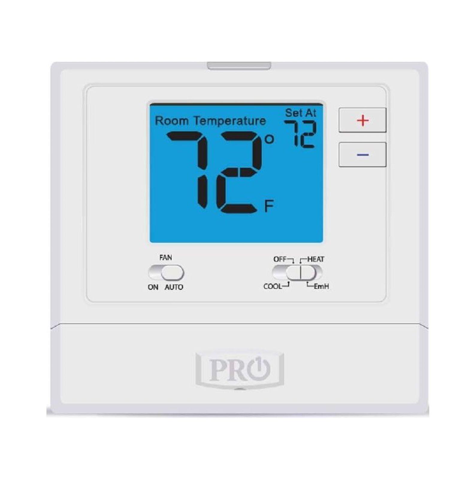 Pro1 T721 White Digital Non-Programmable Heat Pump Thermostat