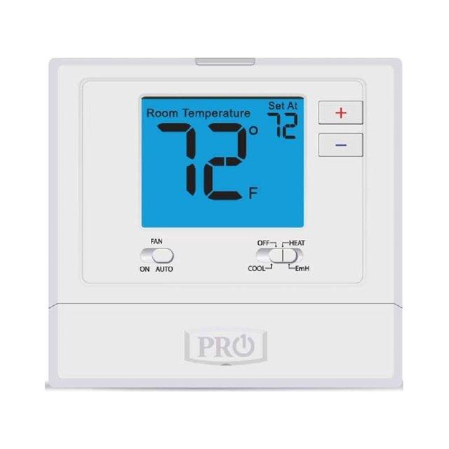 Pro1 T721 White Digital Non-Programmable Heat Pump Thermostat
