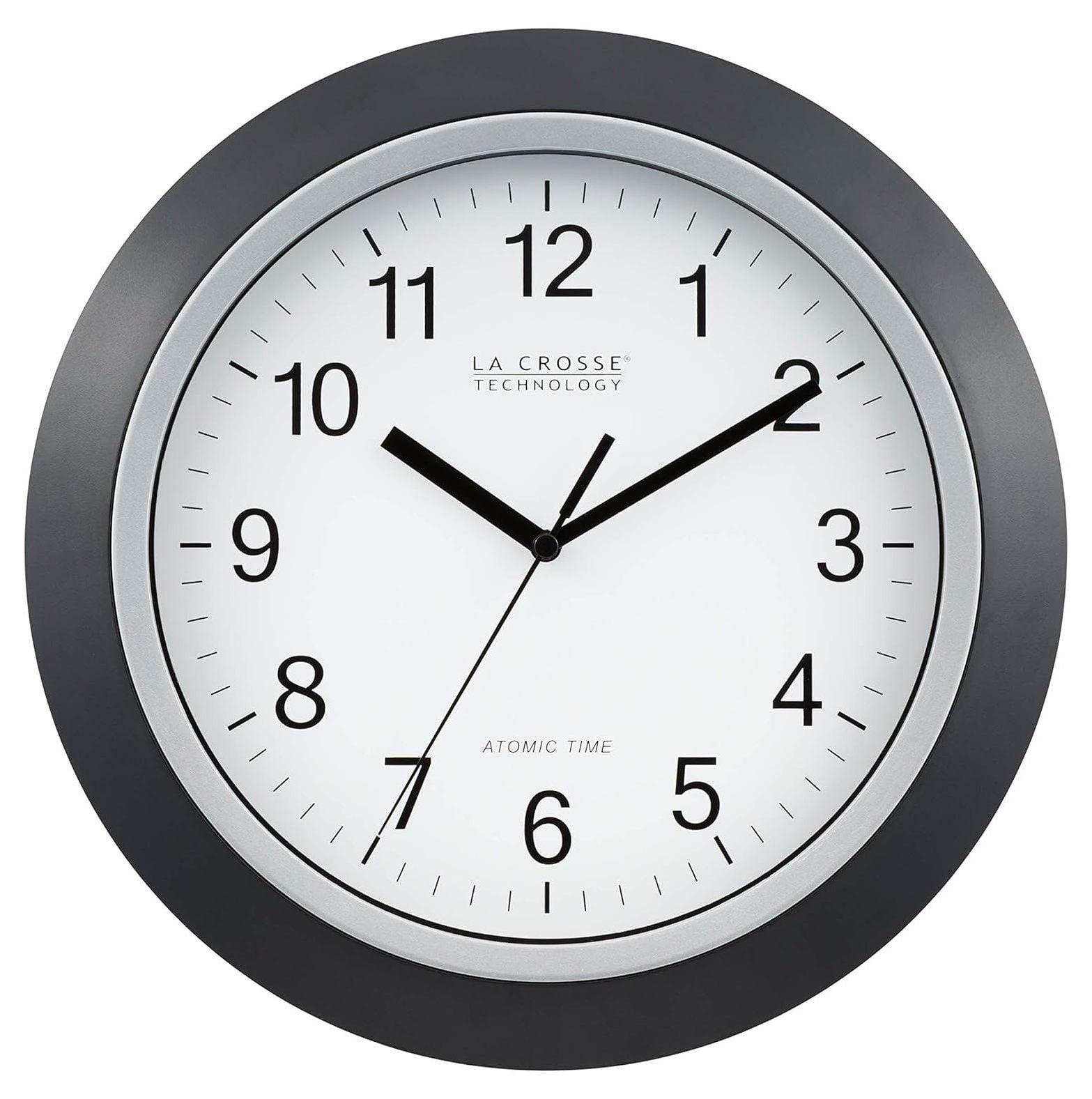La Crosse Technology WT-3129B 12 Inch Atomic Analog Wall Clock -Black
