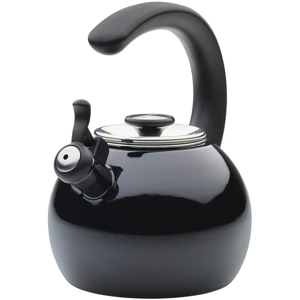 Circulon 48166 2-Quart Whistling Teakettle with Flip-Up Spout - Black