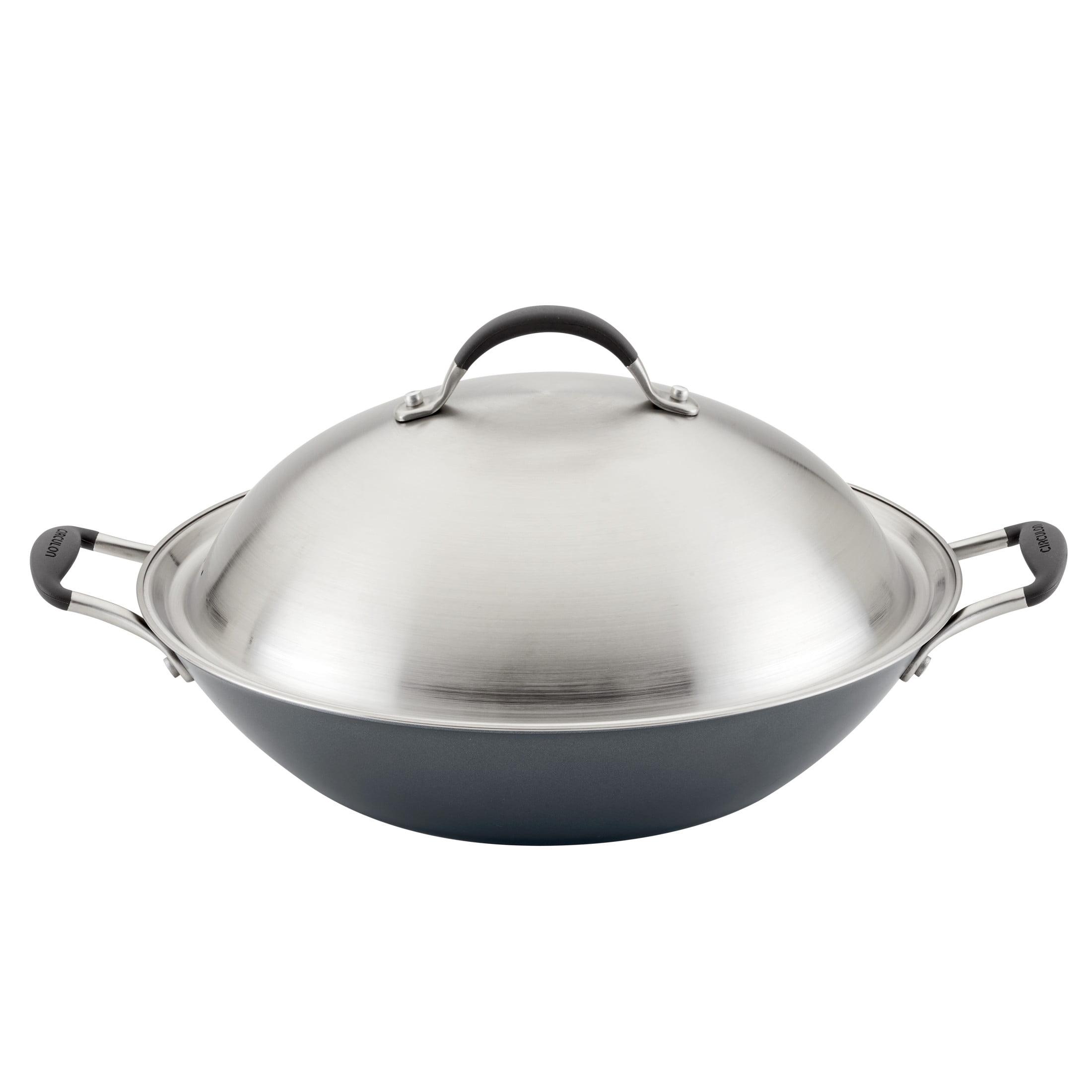 Circulon A1 Series 14 Inch Wok with ScratchDefense Nonstick Induction Wok, Graphite