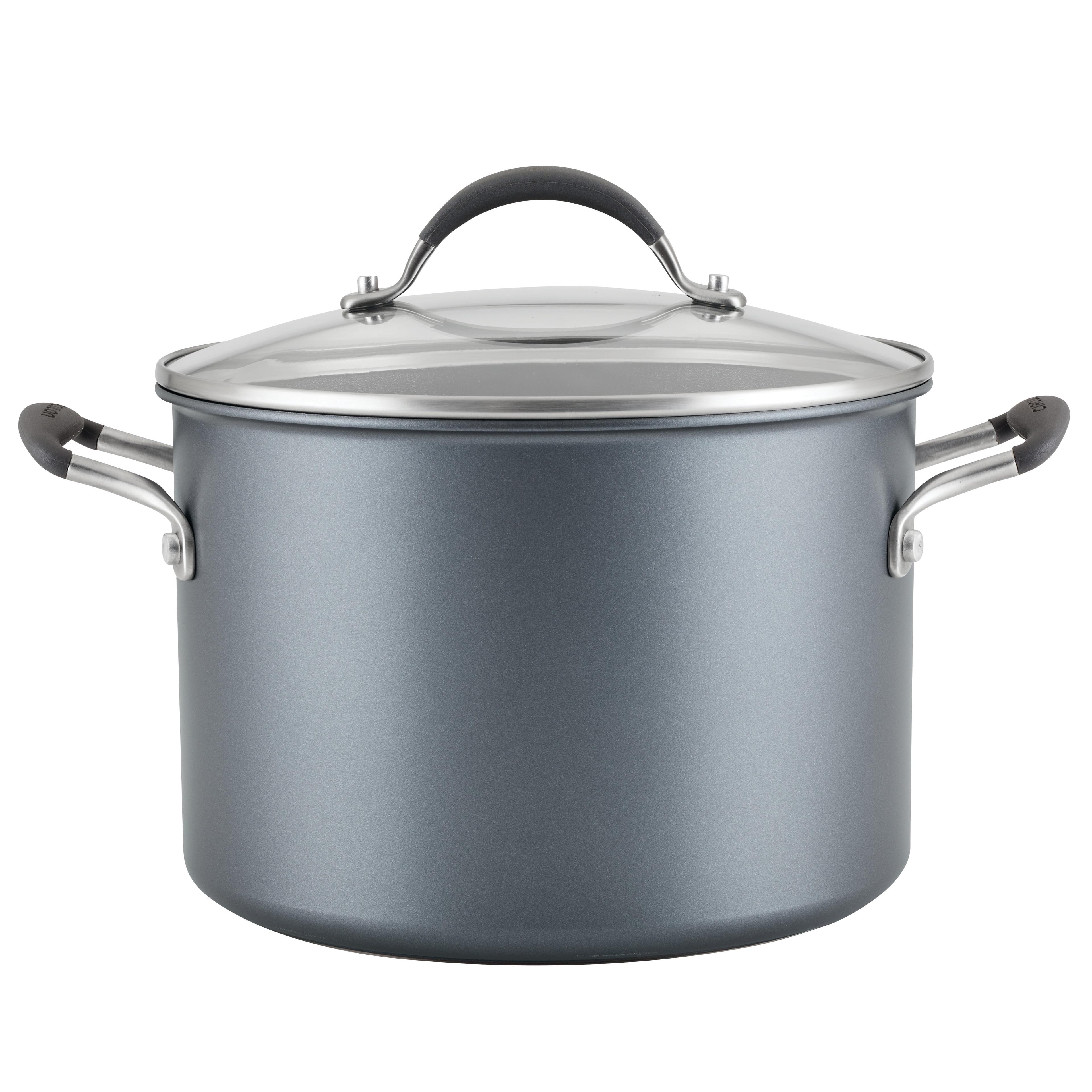 Circulon ScratchDefense with ScratchDefense Nonstick Induction Stockpot with Lid, 8 Quart, Graphite