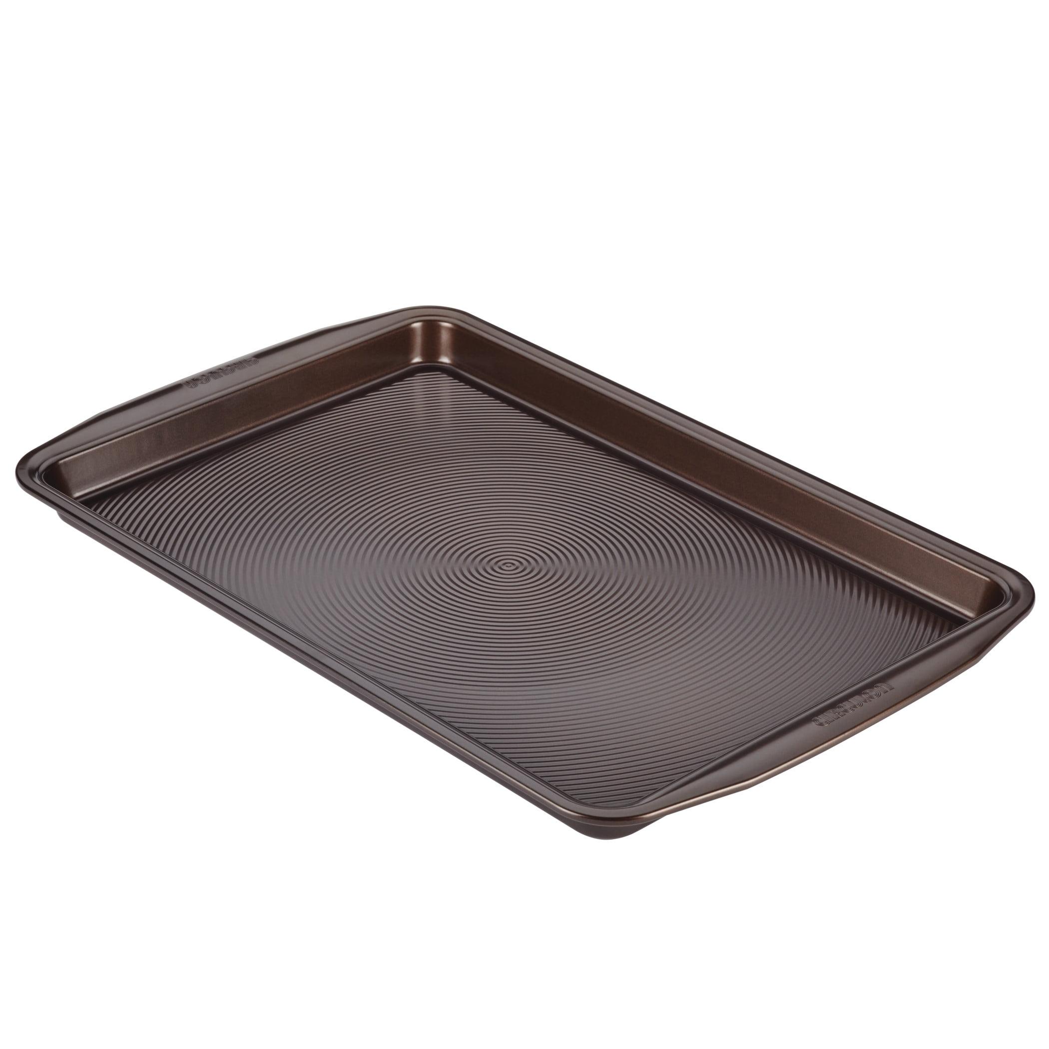 Circulon Nonstick Cookie Sheet Set Chocolate Brown: Steel Baking Pan, Even-Heating, Dishwasher & Oven Safe, 16.5"x12.1"