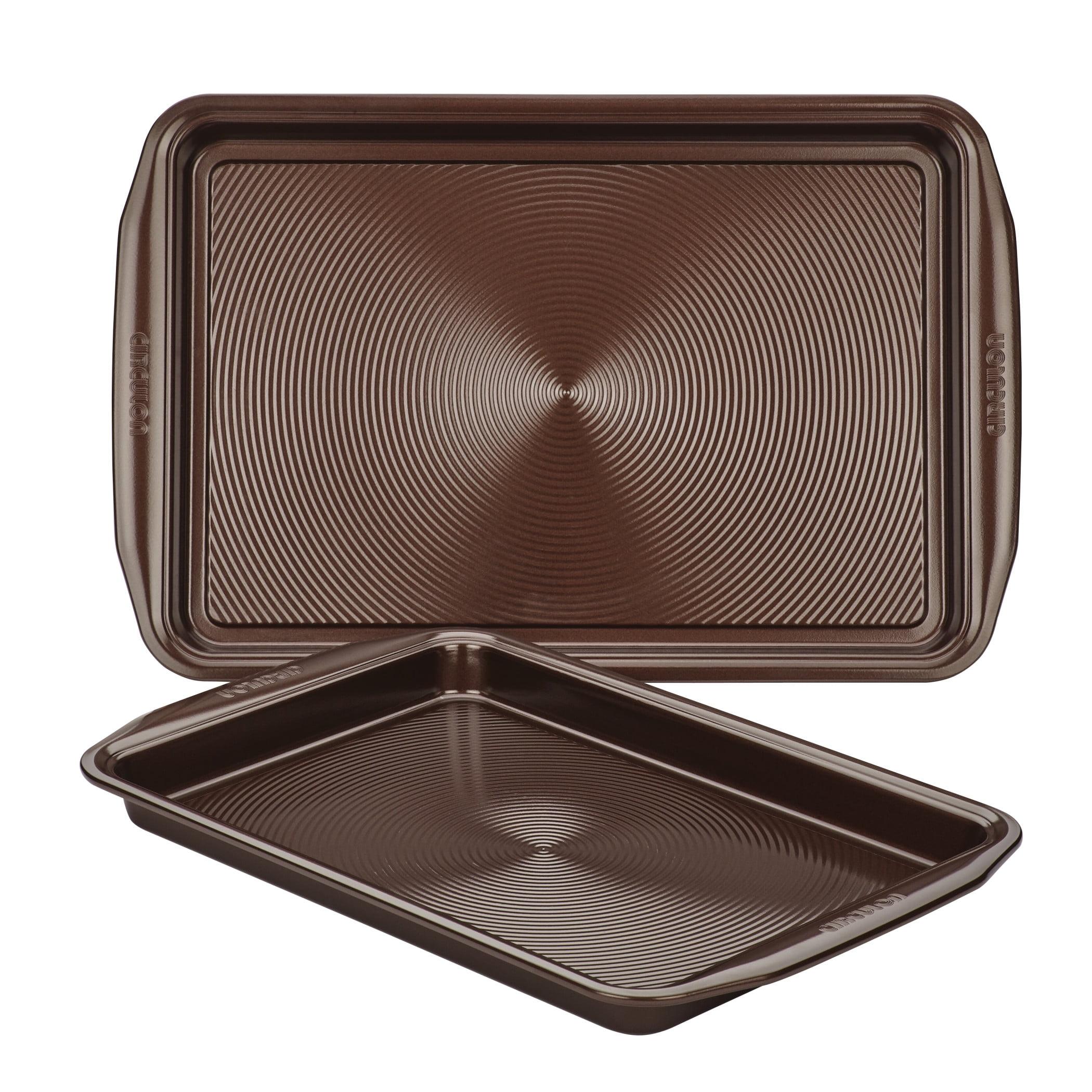 Circulon 2pc Nonstick Cookie Sheet Set Merlot: Steel Bakeware, Even-Heating, Oven & Dishwasher-Safe, Lifetime Warranty