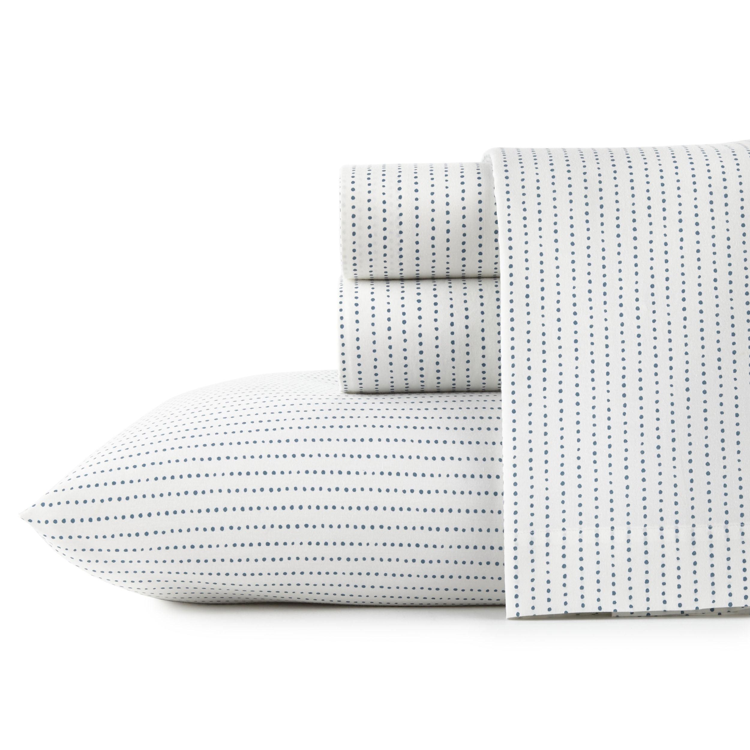 City Scene Radius Blue Cotton Percale Sheet Set