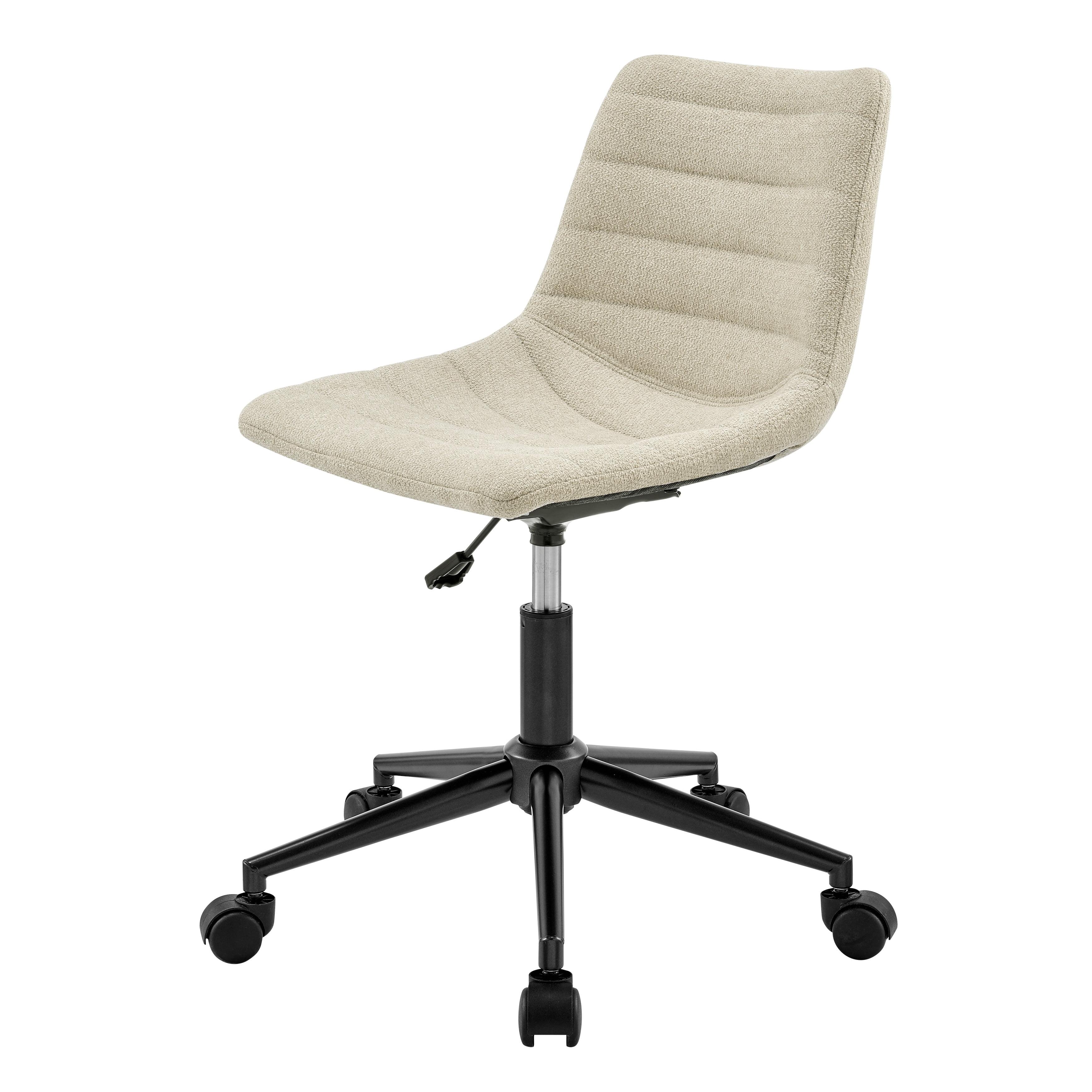 Claire Fabric Swivel Office Chair. Beige