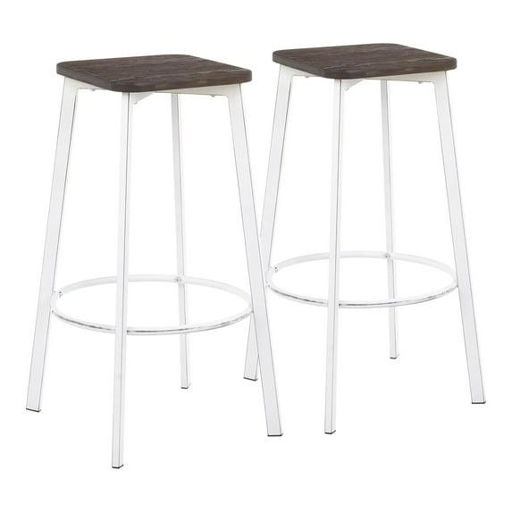 Wenty Clara Upholstered Counter Stool with Metal Frame (Set of 2)