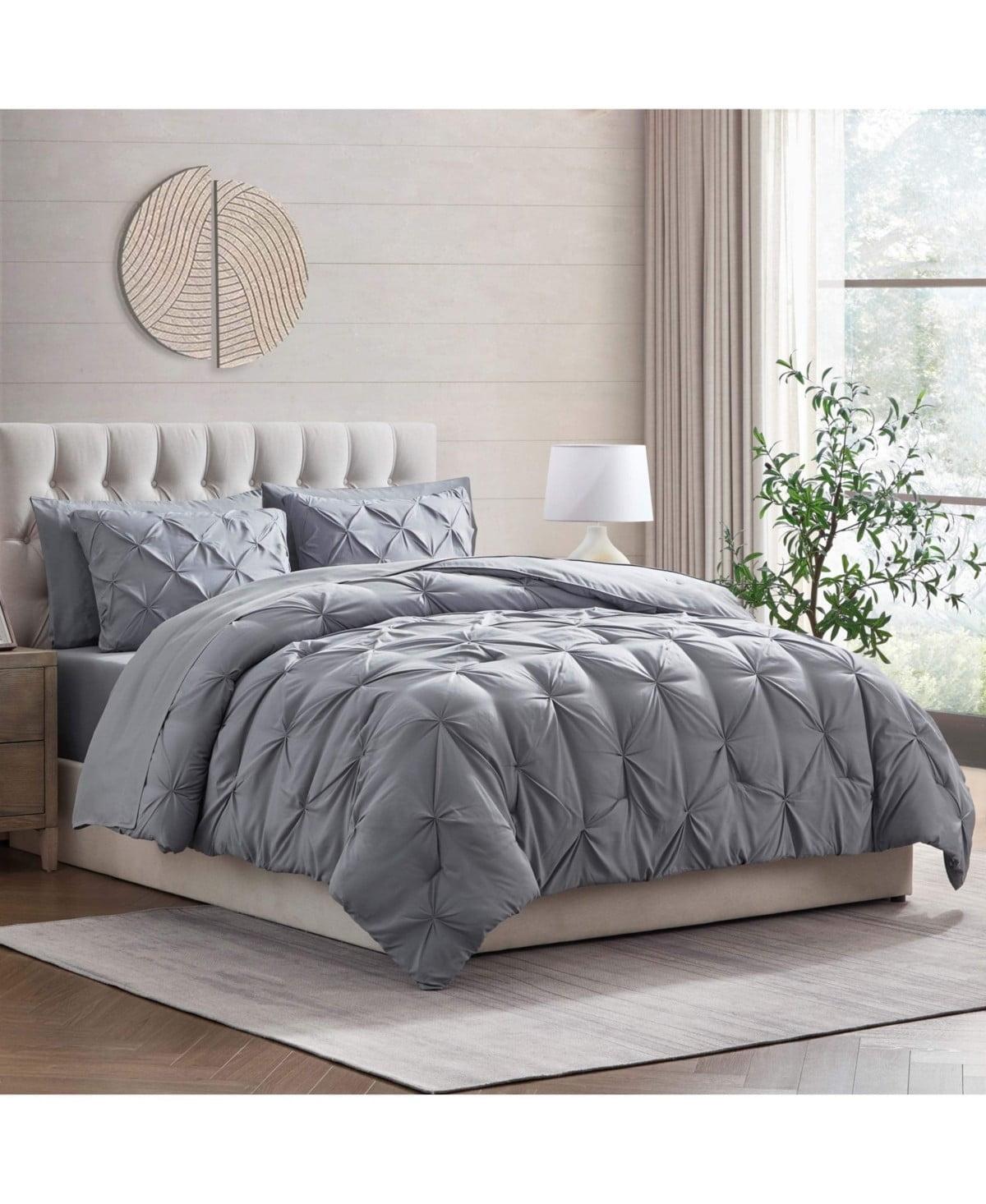 Bed-in-A-Bag Pleated Comforter Set with Bed Sheets