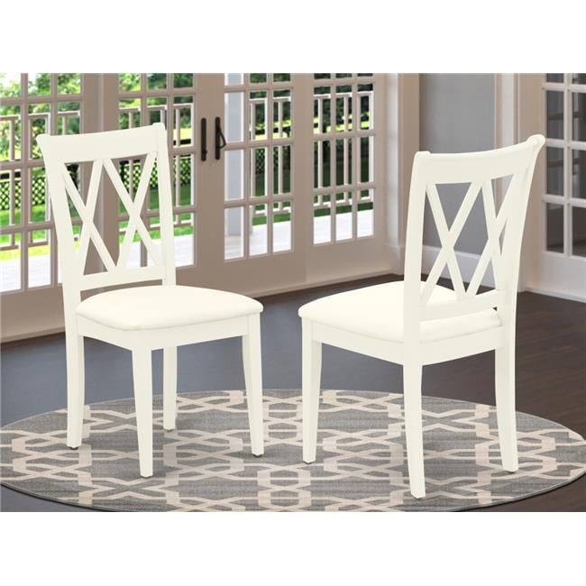 HomeStock Lakefront Luxury Clarksville Double X-Back Chairs In Linen White Finish