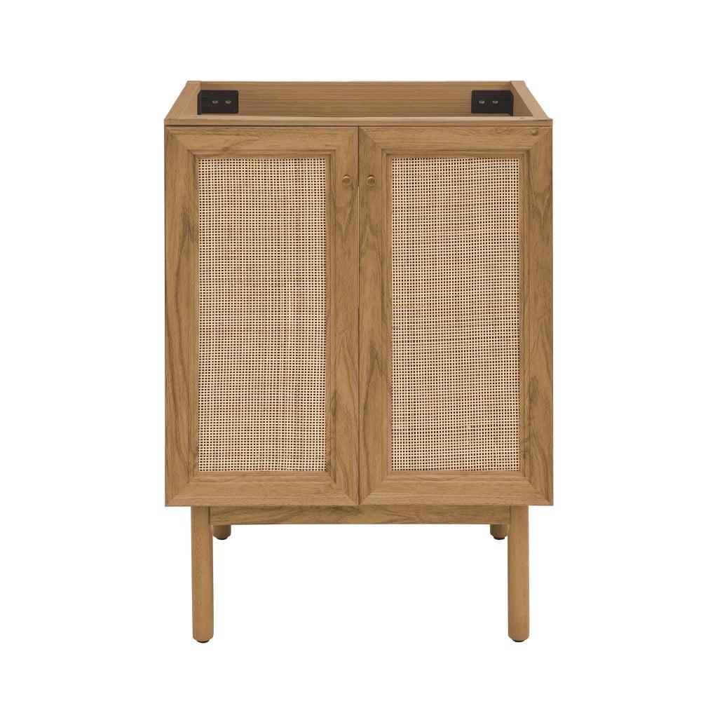 Classe 24" Oak Bathroom Vanity with Cane Doors