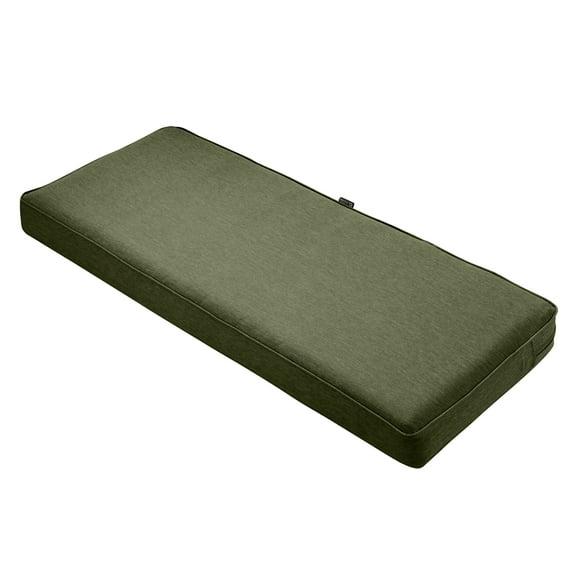 Classic Accessories Montlake FadeSafe Water-Repellent 48 x 18 x 3 Inch Outdoor Bench Cushion, Heather Fern