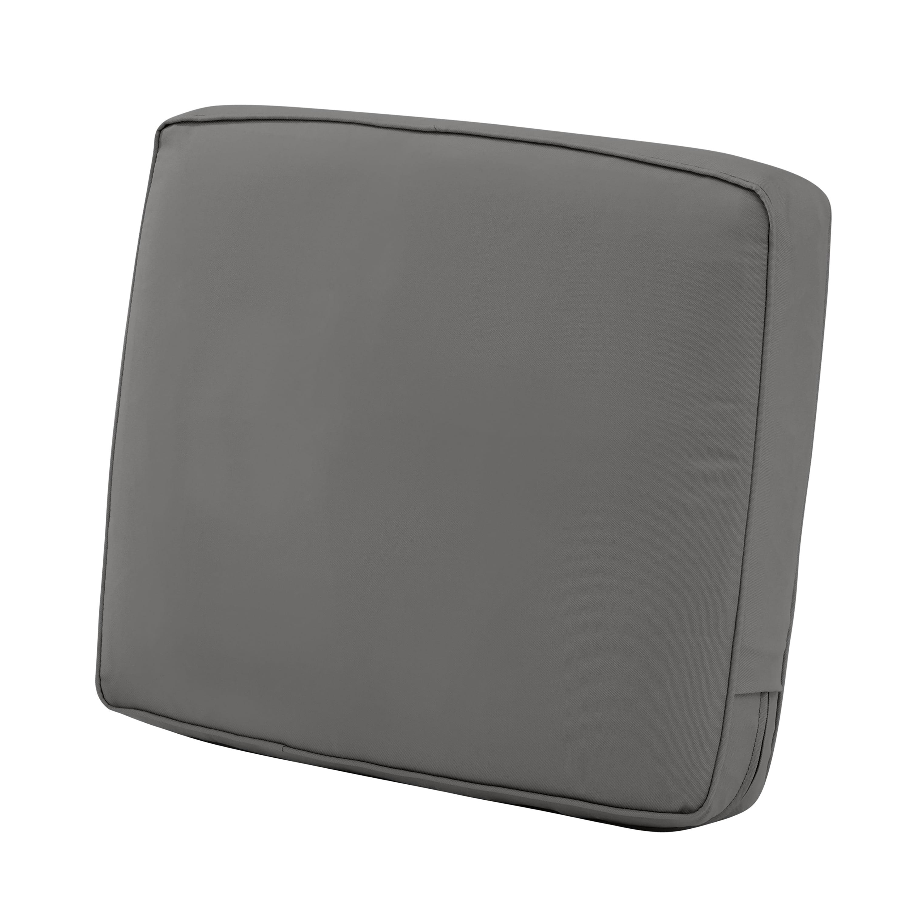 Classic Accessories Montlake FadeSafe Water-Resistant Patio Lounge Back Cushion, 21 x 22 x 4 inch, Light Charcoal