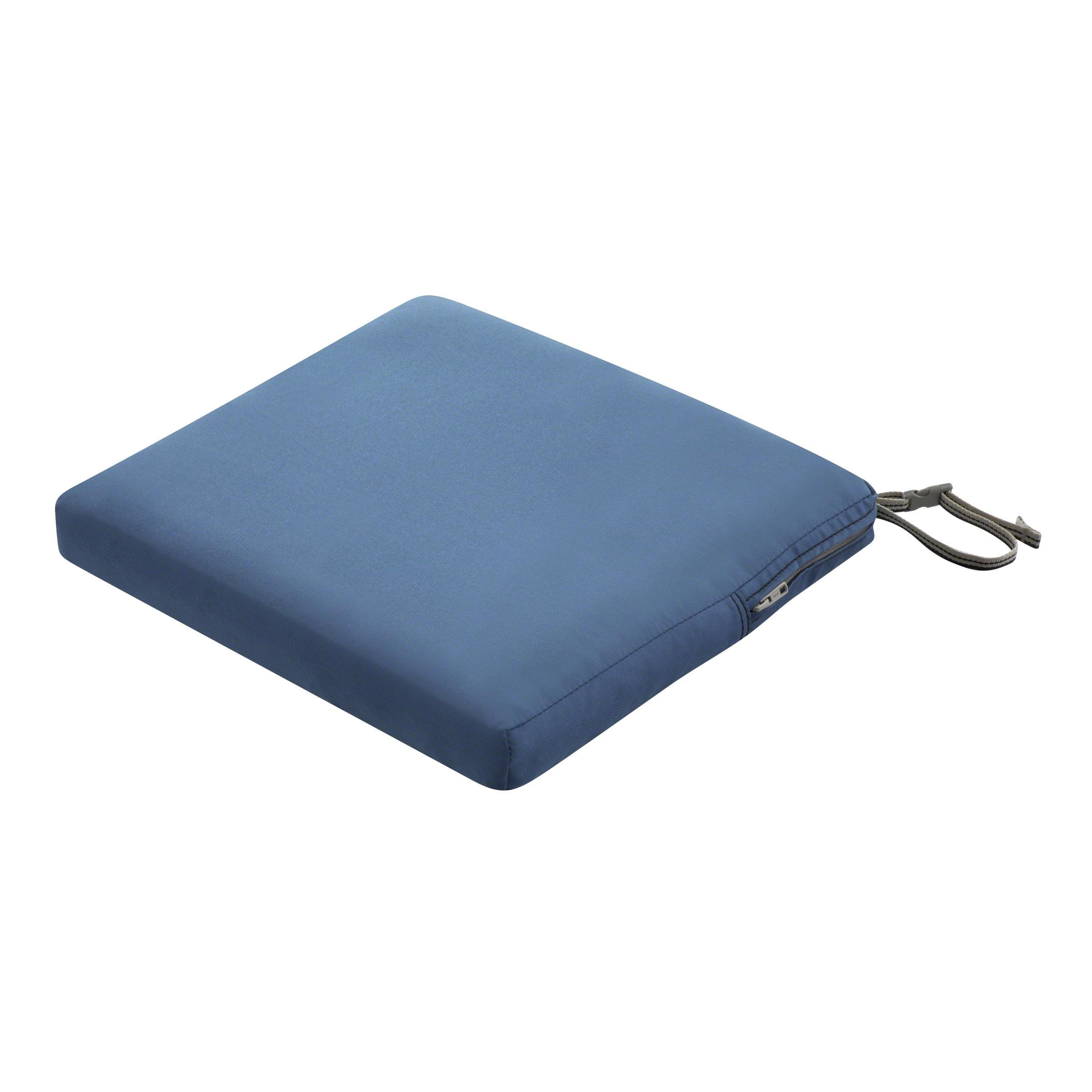 Empire Blue Water-Resistant Patio Seat Cushion 17 x 15 x 2 Inch