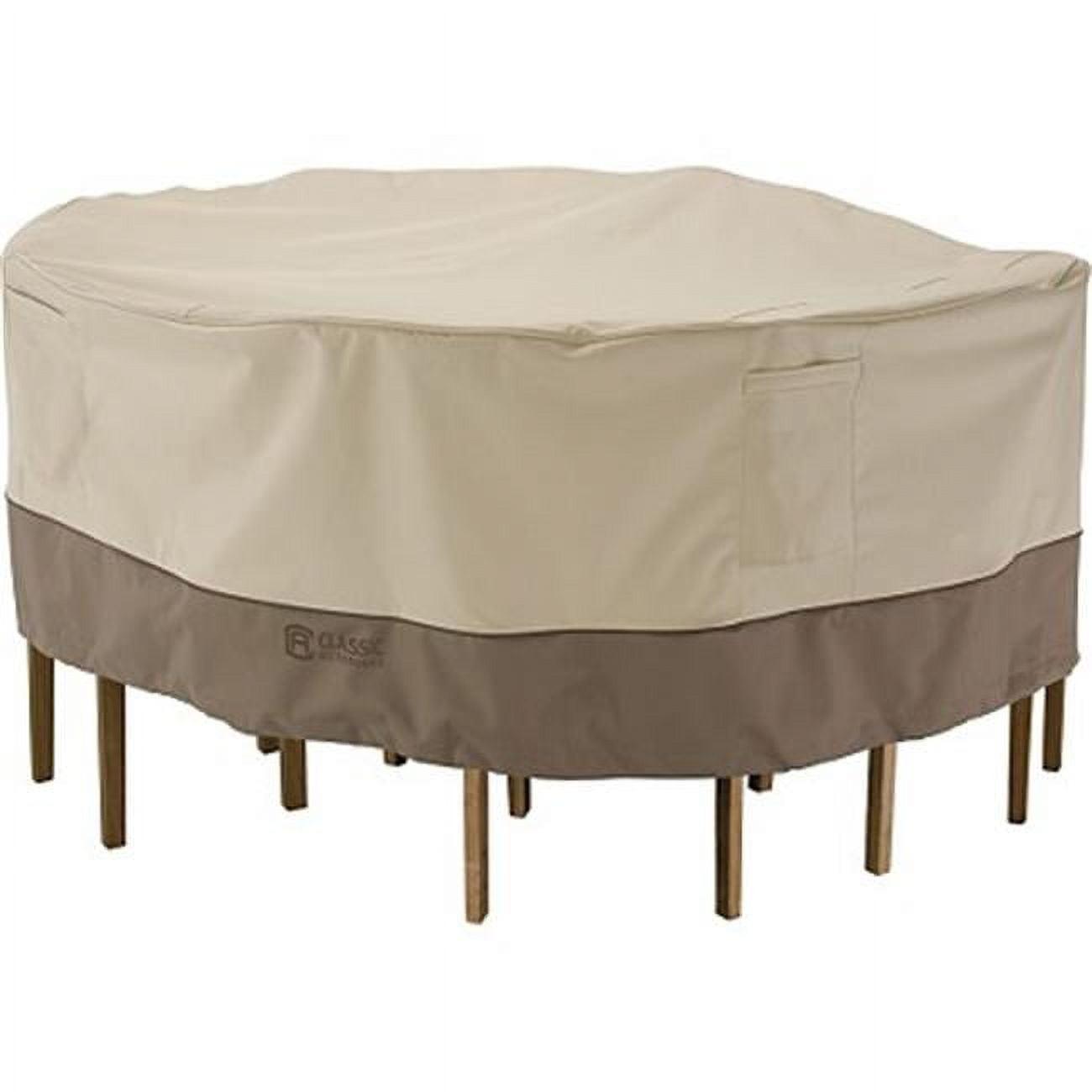 Tan and Brown Water-Resistant Patio Furniture Cover