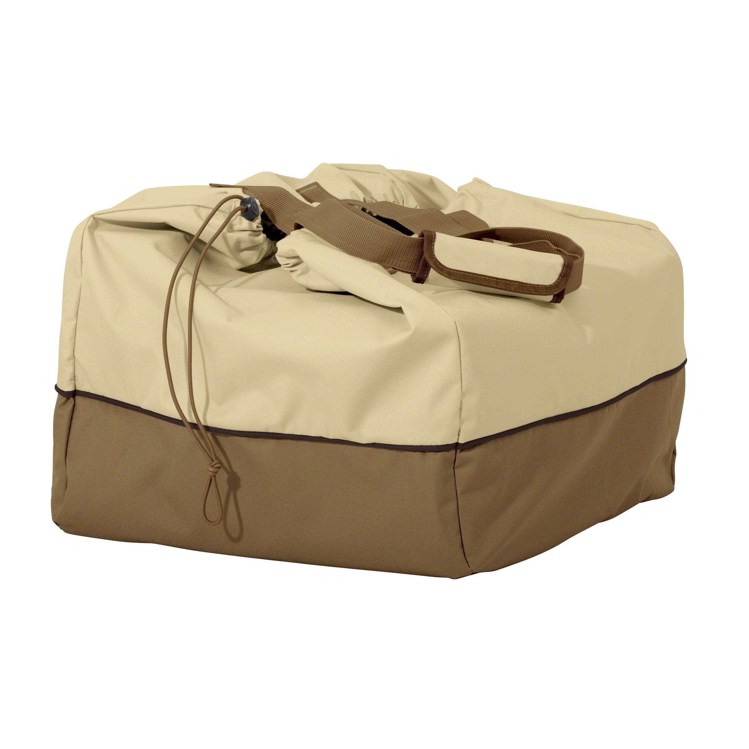 Medium Tan and Brown Water-Resistant Table Top Grill Cover