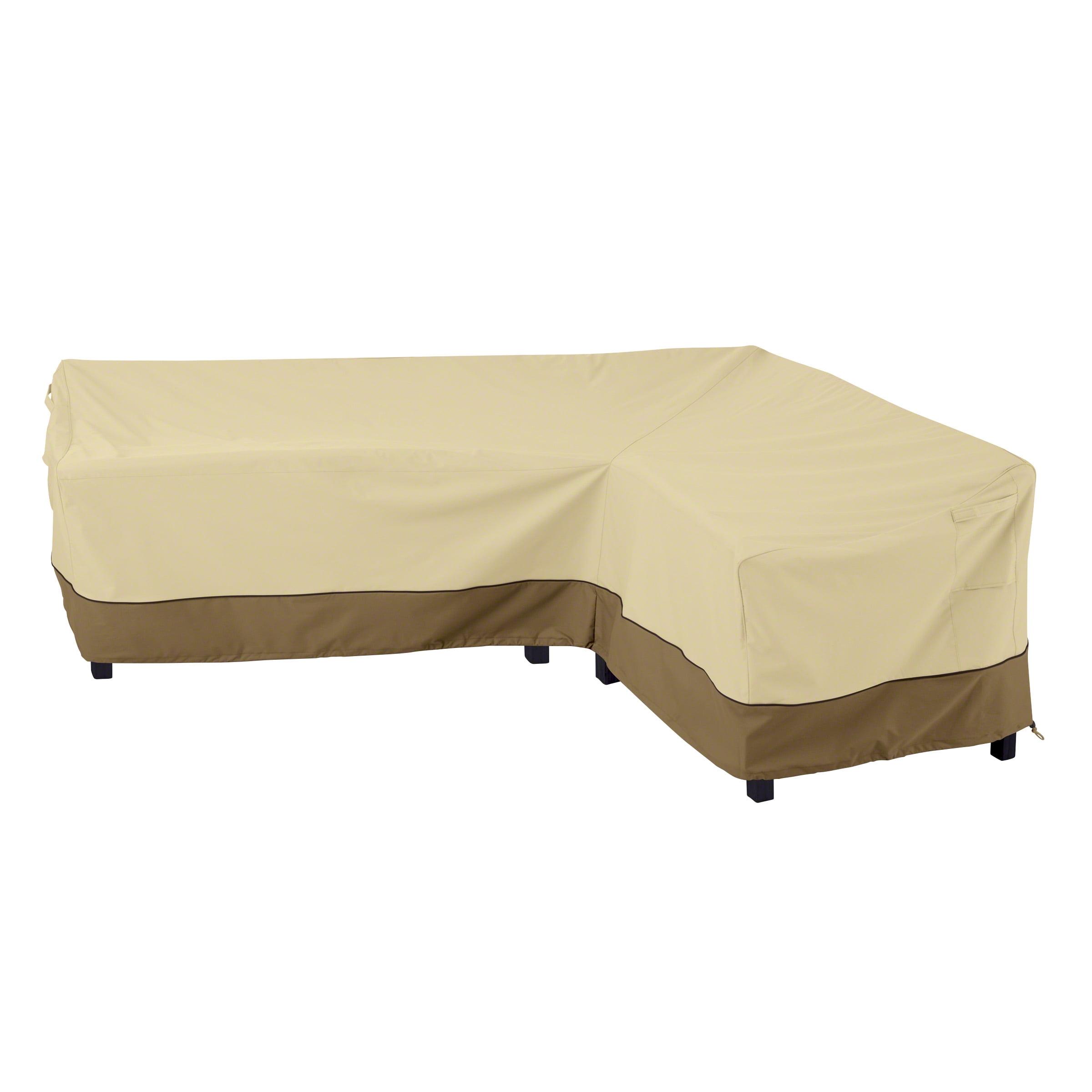 Veranda Water-Resistant Beige and Brown Patio Sectional Cover