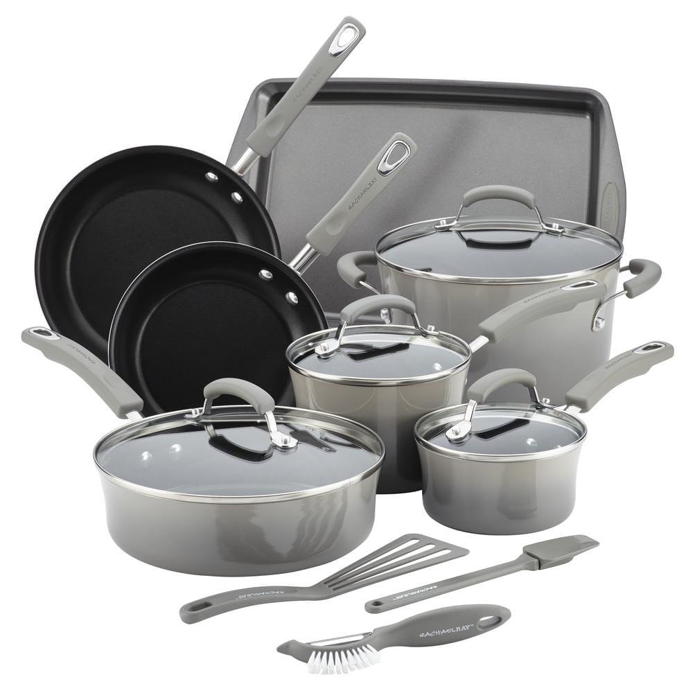 Rachael Ray Rachael Ray Classic Brights Nonstick Cookware Pots and Pans Set, 14 Piece