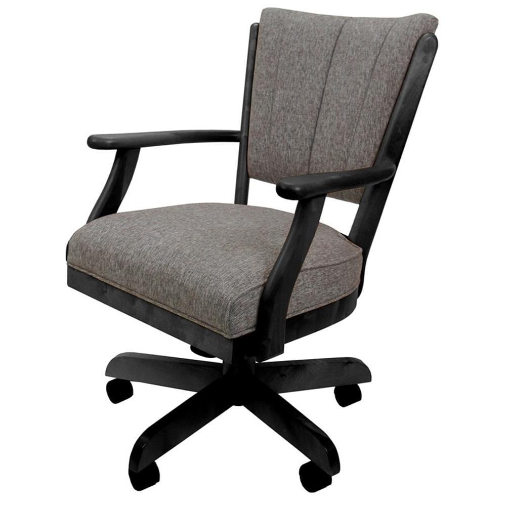 Classic Caster Solid Wood Dining Chair - Mojave Grey - Black