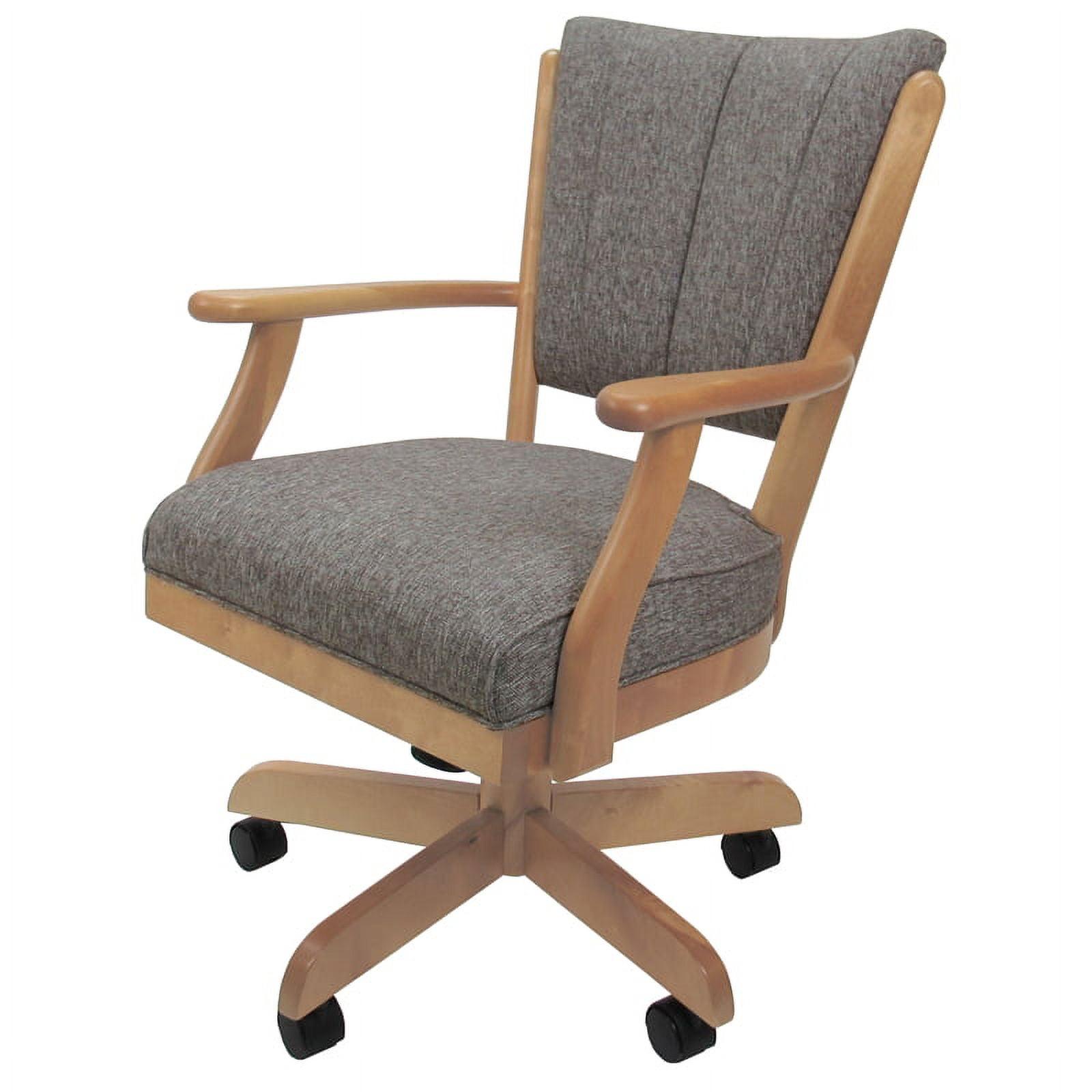 Mojave Gray Swivel Seat Upholstered Dining Chair with Birch Wood Frame