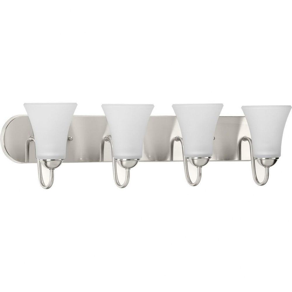 Classic Brushed Nickel 4-Light Bath Vanity Fixture