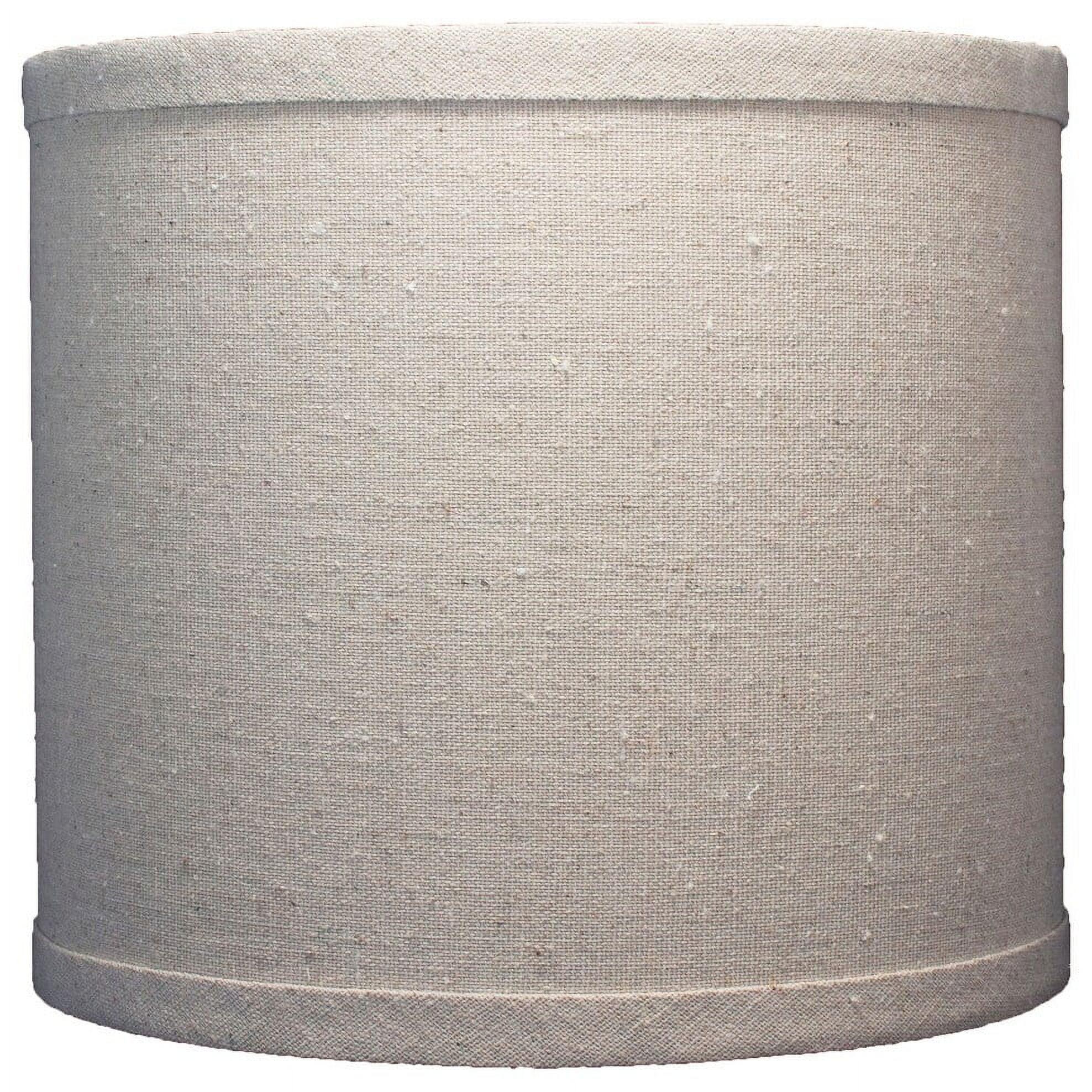 Natural Linen 8" Drum Lamp Shade with White Lining