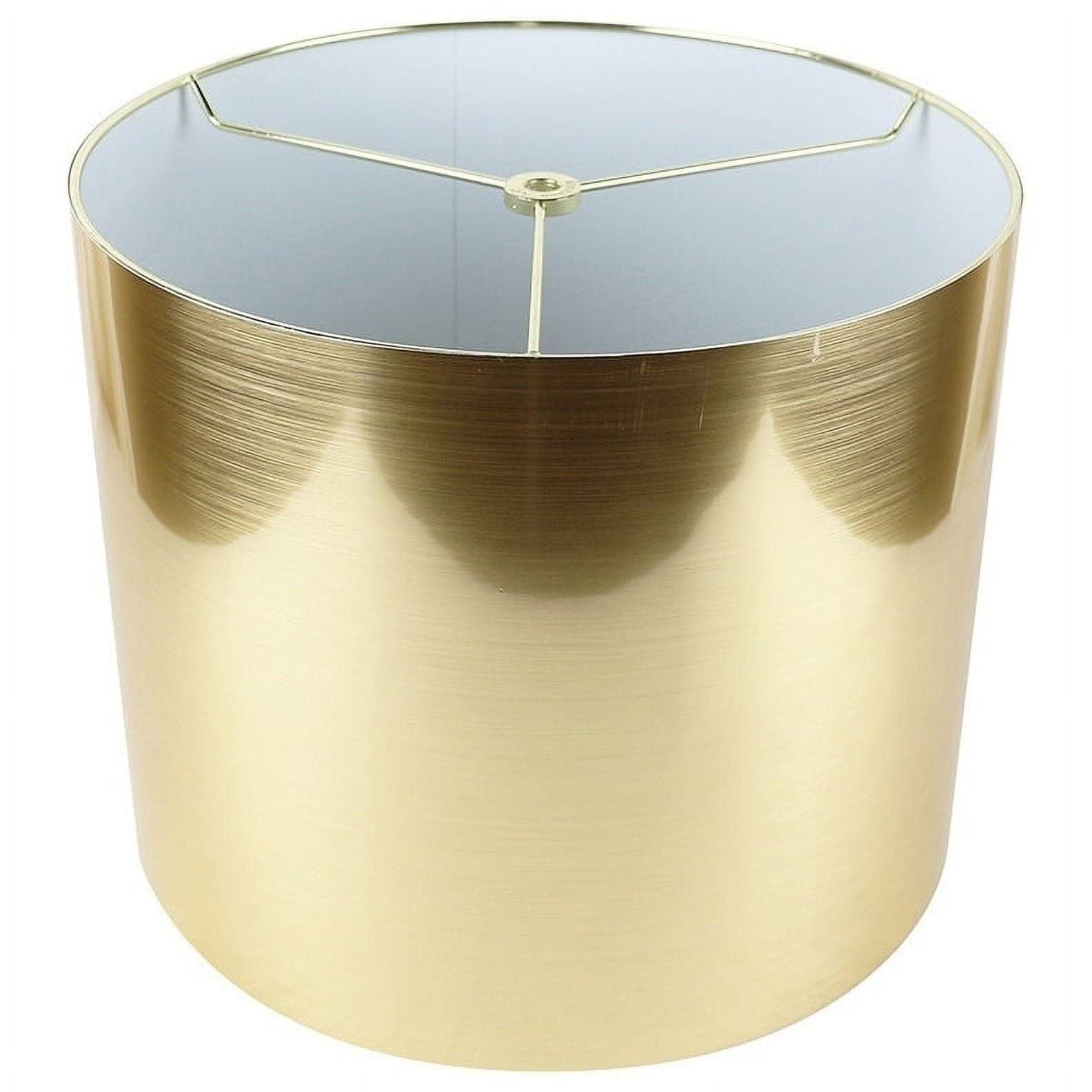 Gold Metallic Drum Lampshade with White Lining, 8"