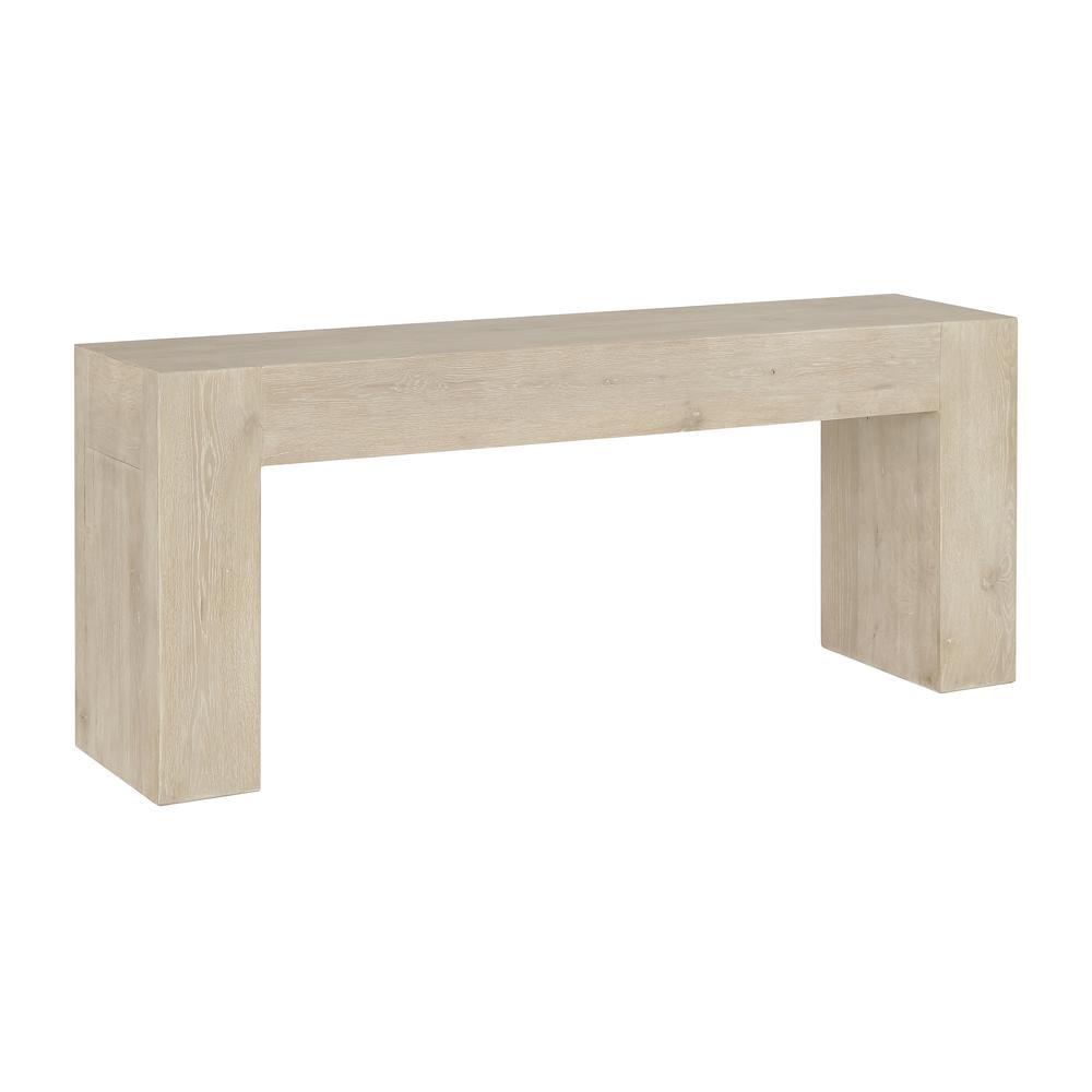 Meadow White 72" Solid Wood Console Table with Storage