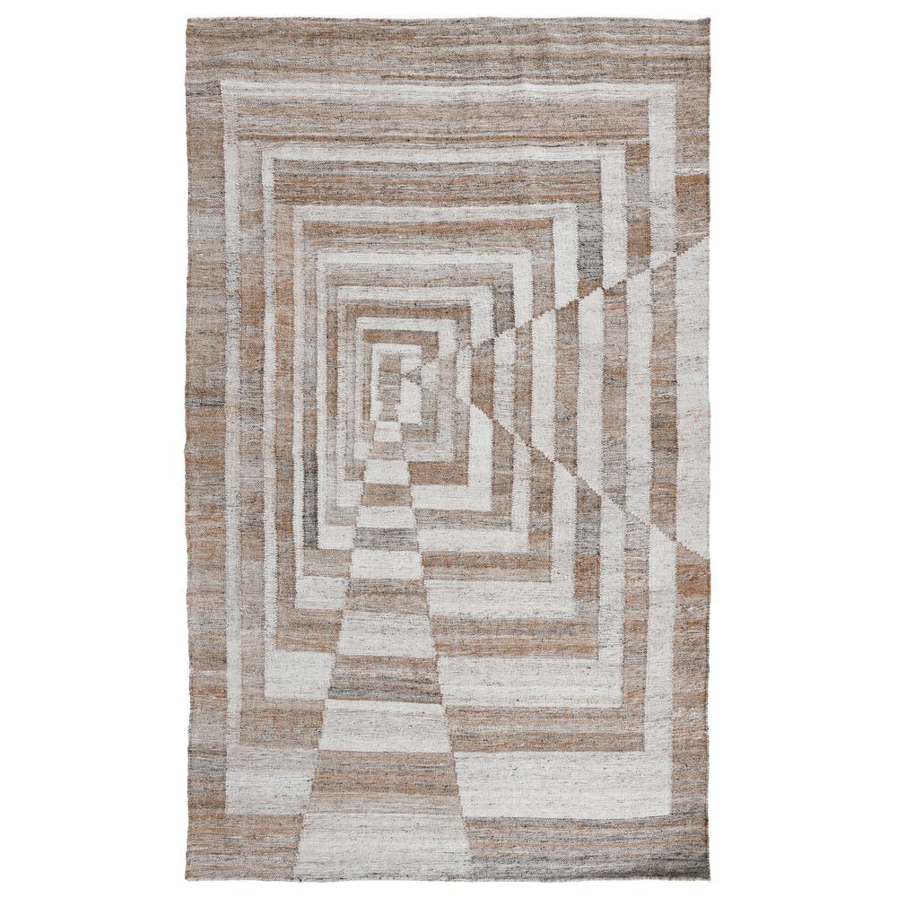 Mesa Geometric Sand and Multi Wool Indoor/Outdoor Rug