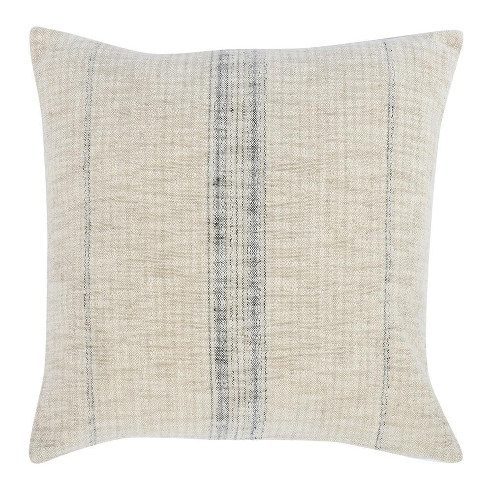 Lamina Pillow - Natural and Black / 22" x 22"