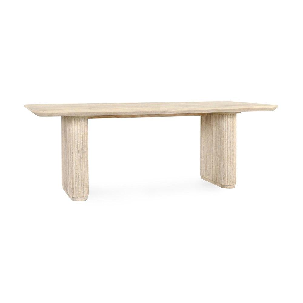 Vander 84" Oak Cream Farmhouse Dining Table