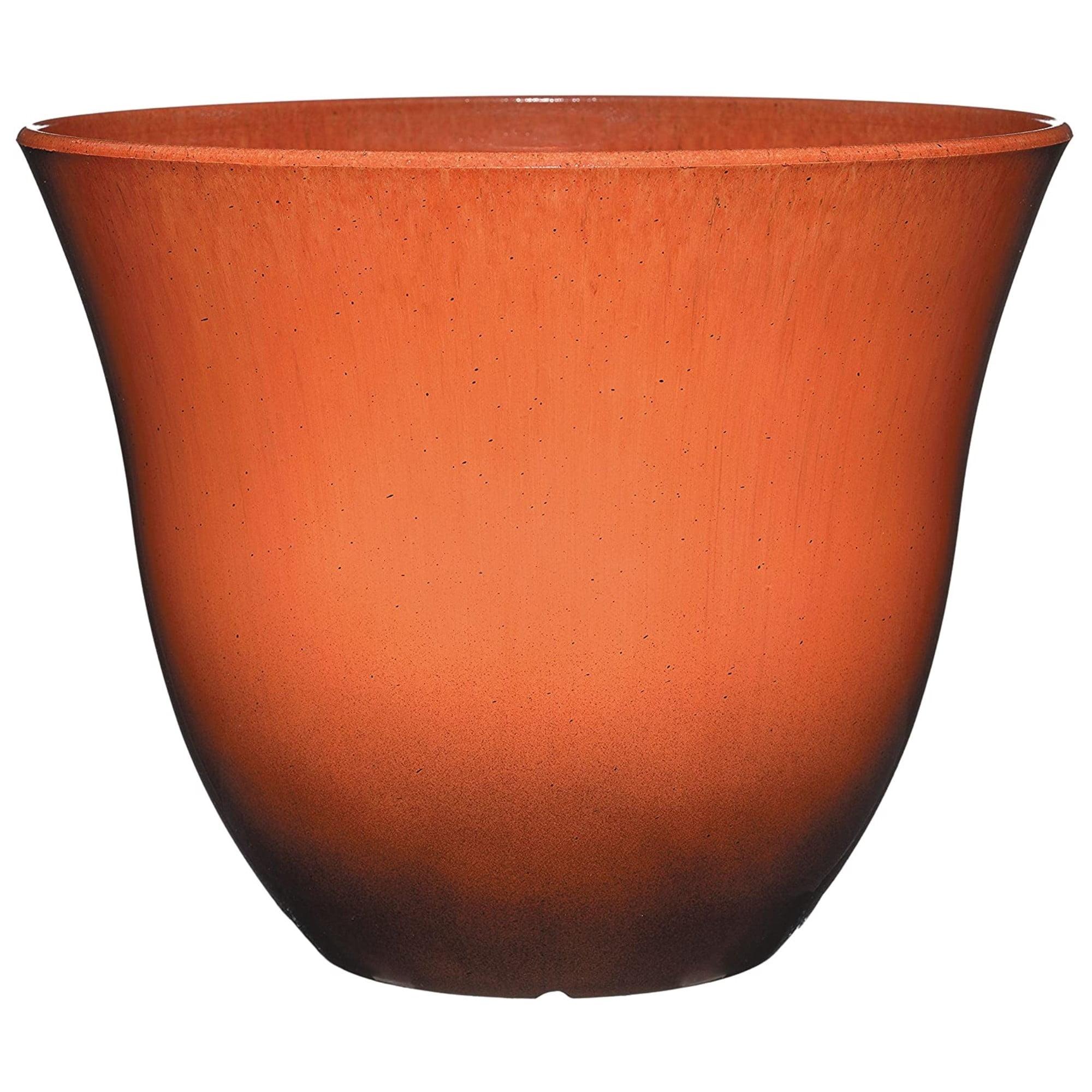 15" Orange Ember Resin Indoor/Outdoor Flower Pot Planter