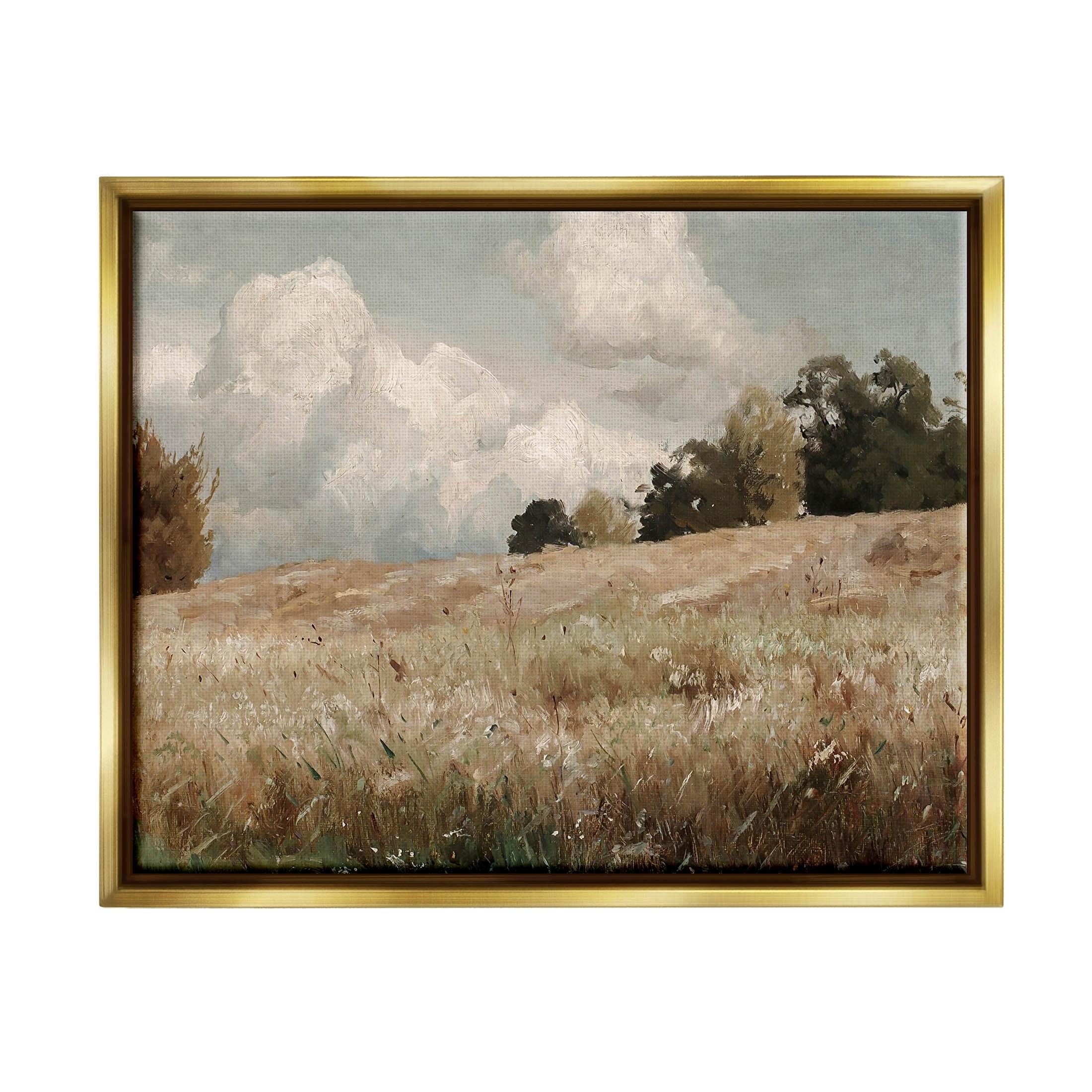 " Classic Nature Field Landscape " by Lettered And Lined Painting Print