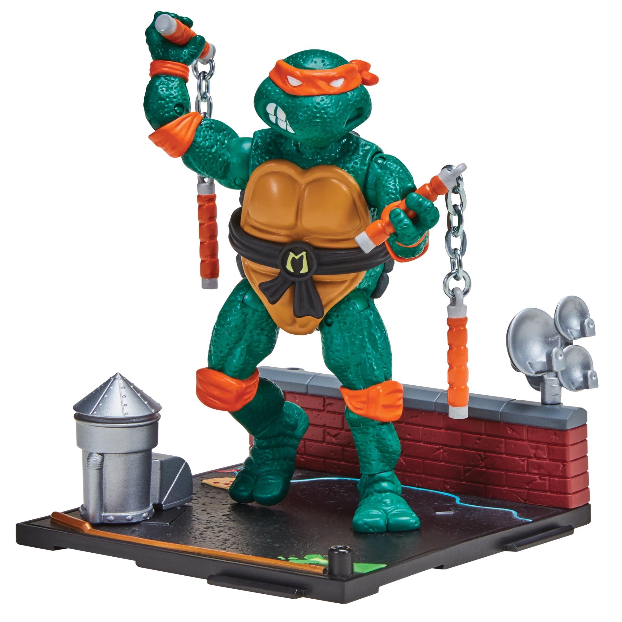 4" Remastered Michelangelo Action Figure with Accessories