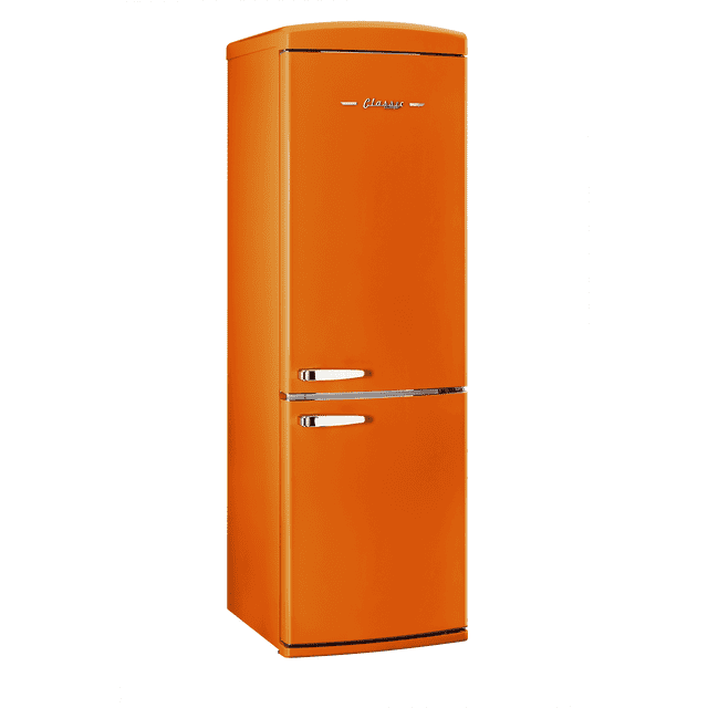 Unique Appliances Classic Retro 24 In 12 Cu.ft Bottom Mount Fridge Auto Defrost, Energy Star Certified, Counter Depth UGP-340L O AC