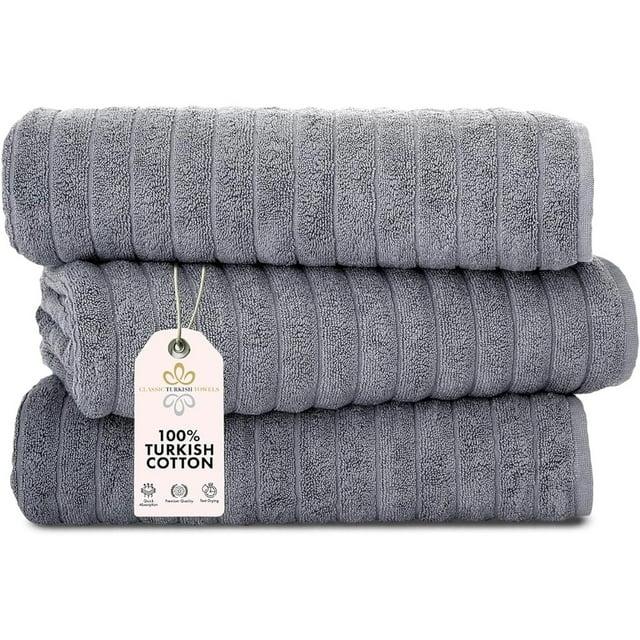 Oversized Grey Turkish Cotton Kids Washcloth Set