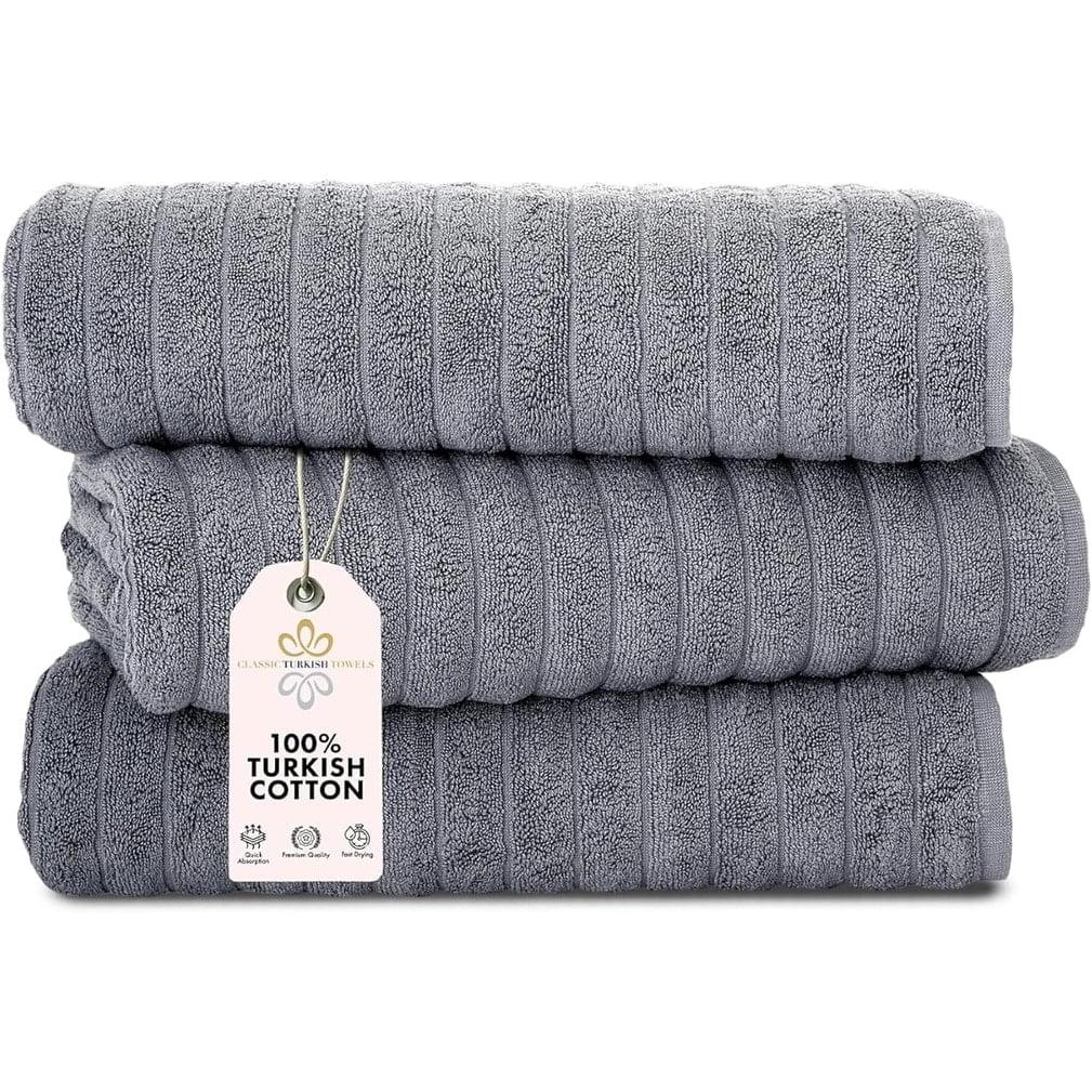 Oversized Grey Turkish Cotton Kids Washcloth Set