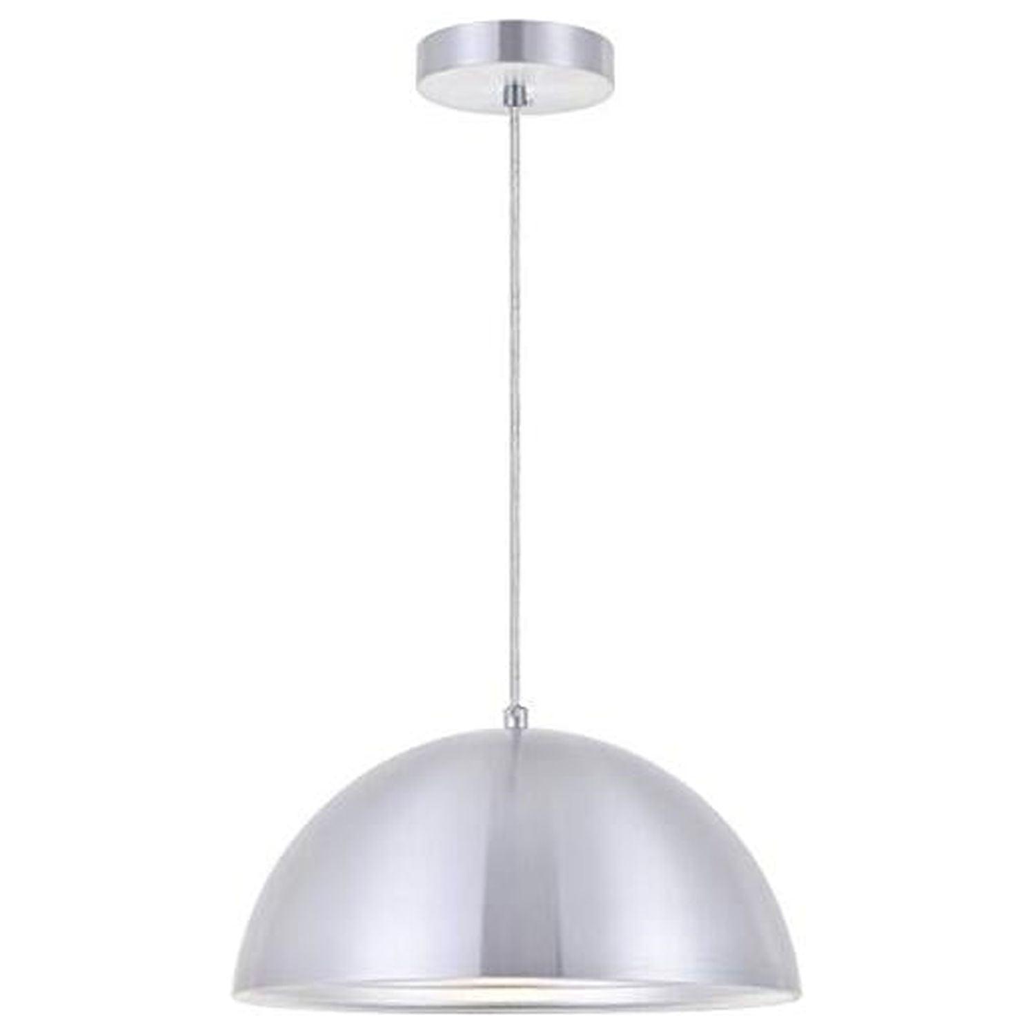 Classically Modern Burnished Nickel Aluminum Pendant - 11.5"x6.5"