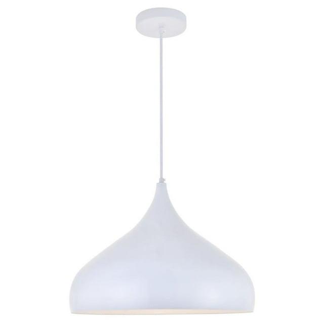 Classically Modern Ceiling Decorative Aluminum Circa 1 Light White Pendant - 16.5"Lx16.5"Wx12"H